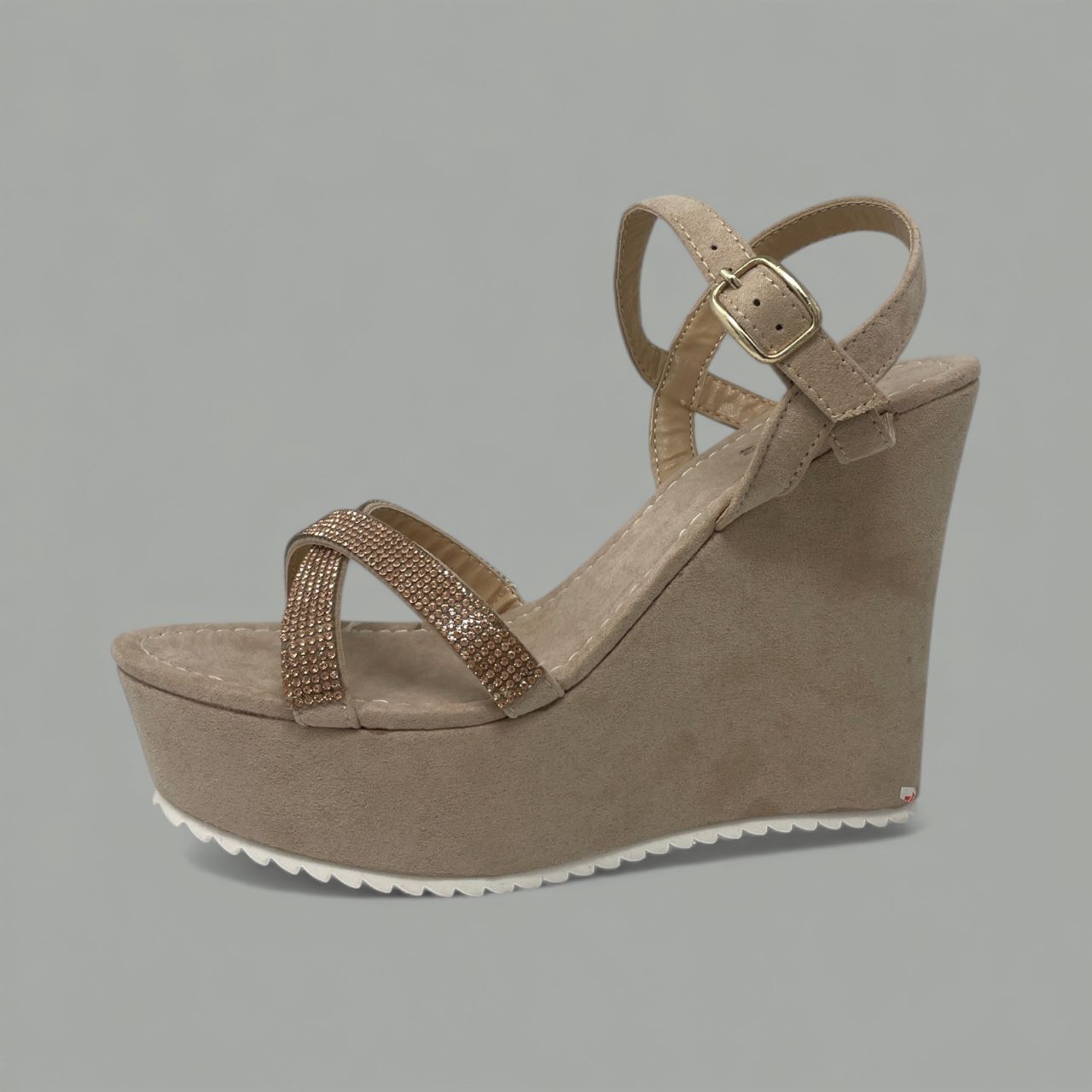 EXE - CRYSTAL PLATFORM WEDGE - SIZE 40 - NUDE
