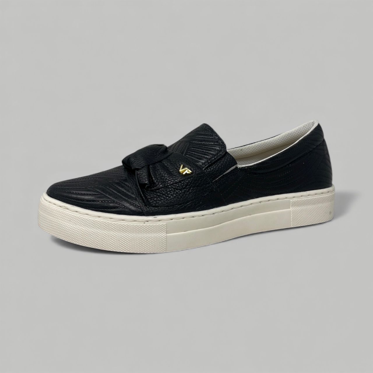 VERAFATTO - EMBOSSED SLIP-ON SNEAKER - SIZE 9 - BLACK