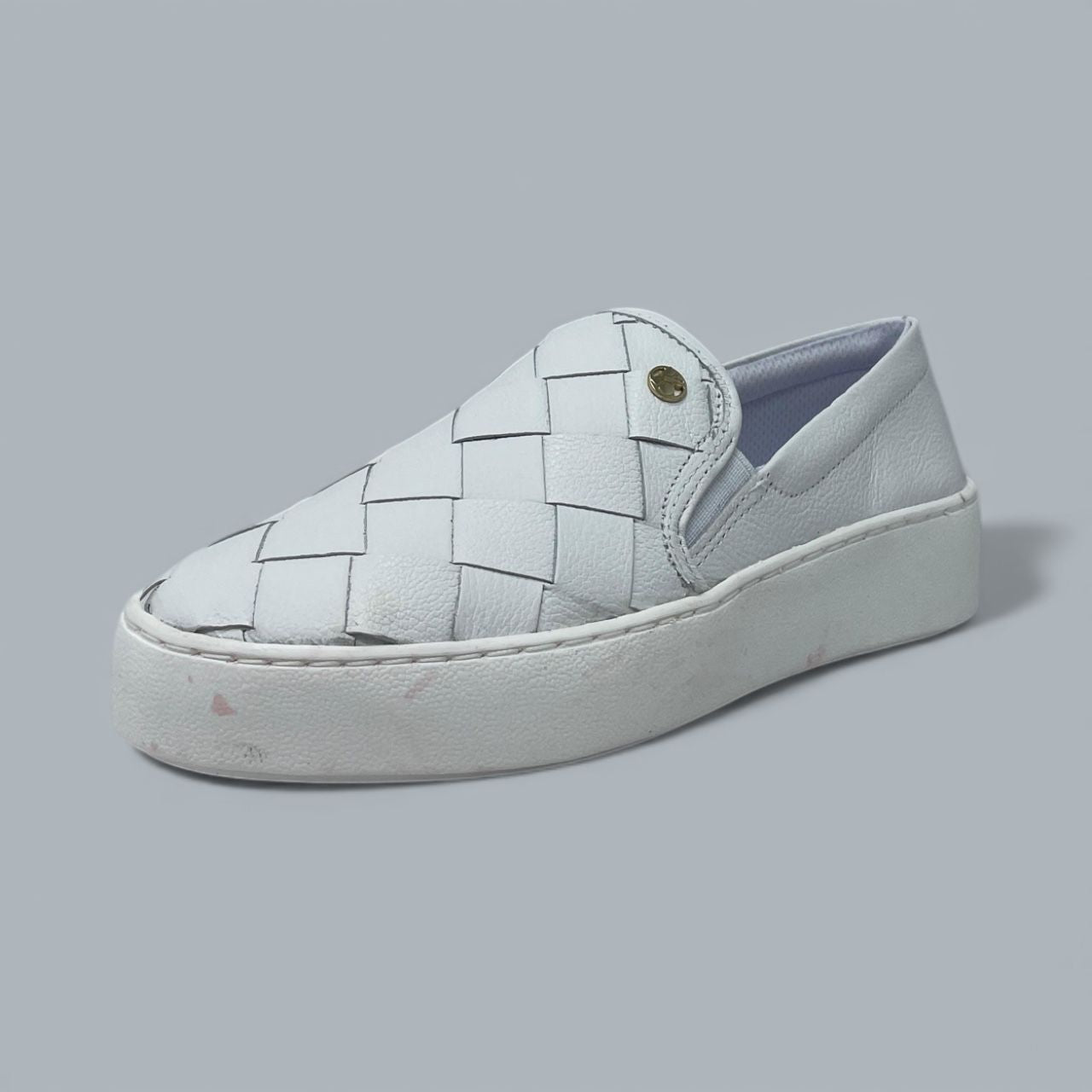 BOTTERO - WOVEN PLATFORM SNEAKER - SIZE 6 - WHITE