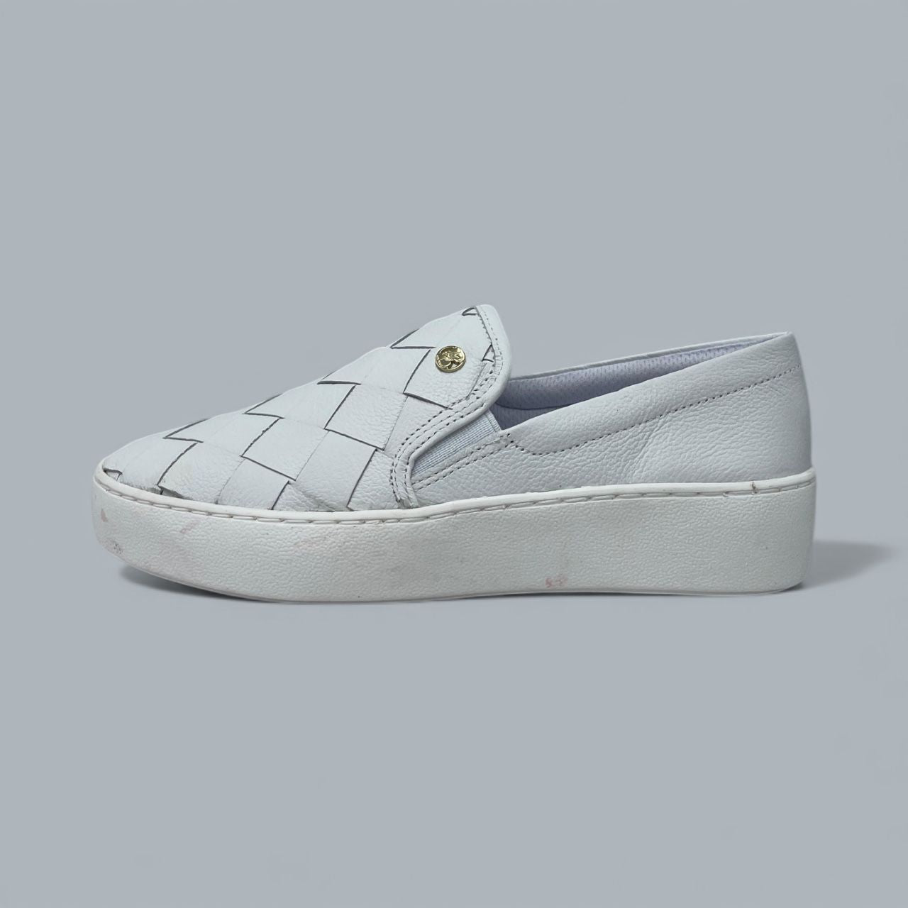 BOTTERO - WOVEN PLATFORM SNEAKER - SIZE 6 - WHITE