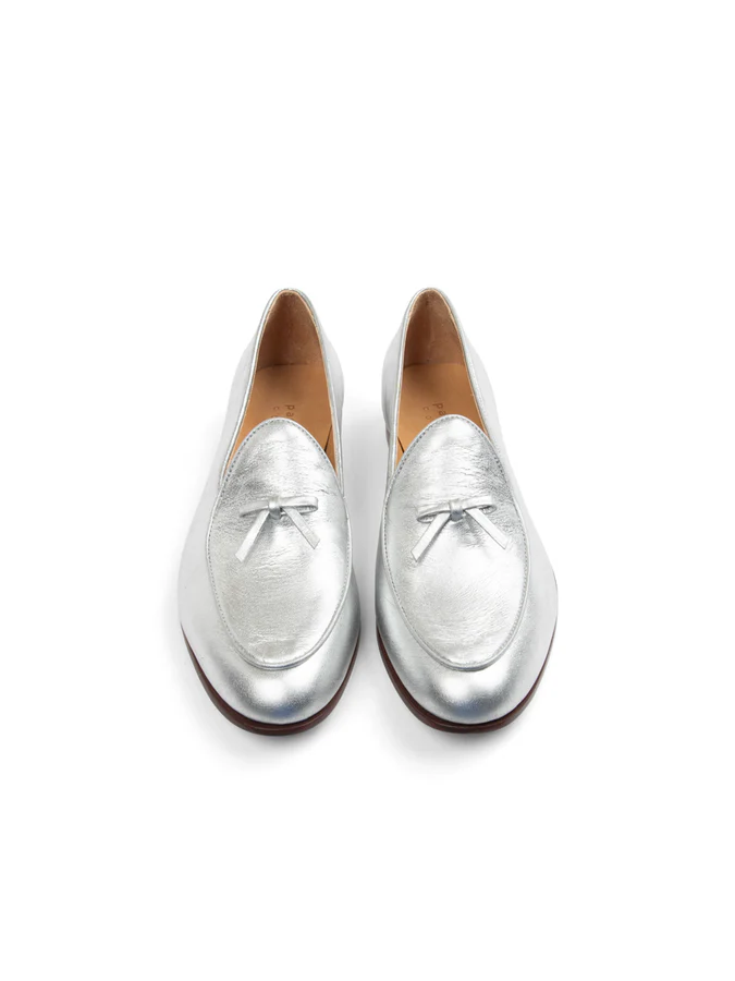 PATRICIA GREEN - COCO BELGIAN LOAFER - SIZE 9 - SILVER