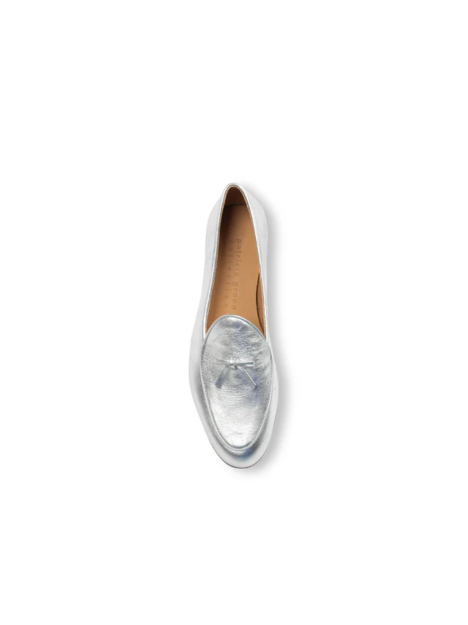 PATRICIA GREEN - COCO BELGIAN LOAFER - SIZE 9 - SILVER