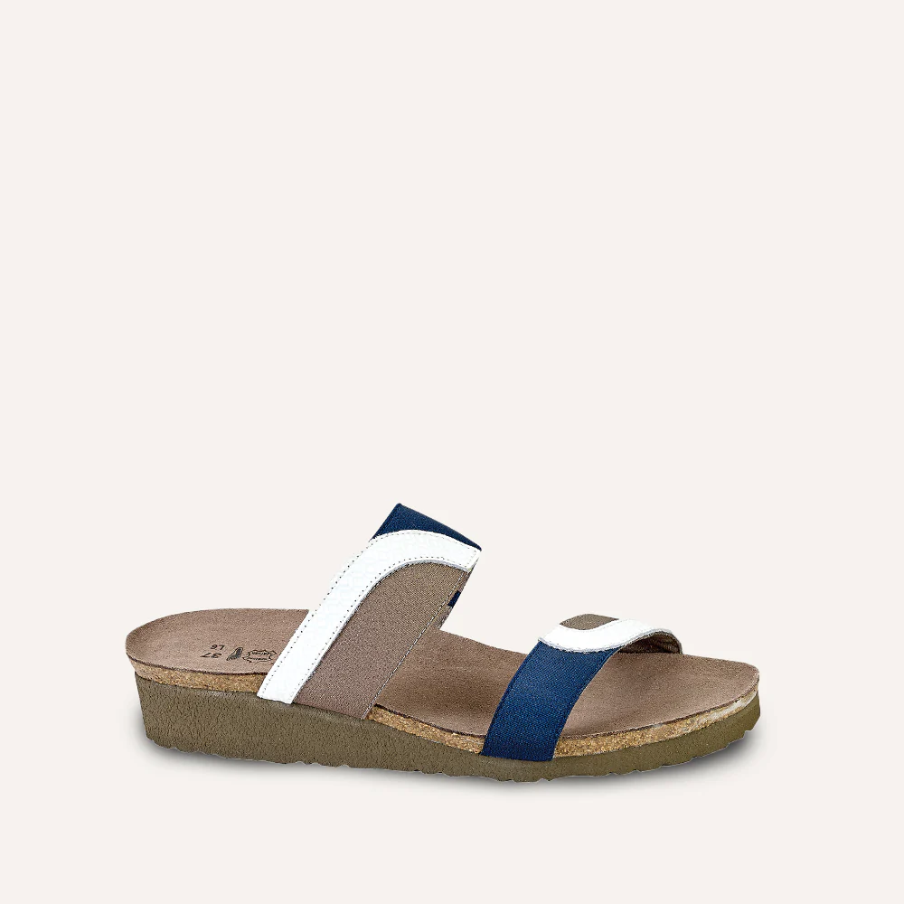 NAOT - FRANKIE - SIZE 36 - WHITE / NAVY / KHAKI STRETCH