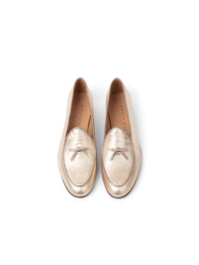 PATRICIA GREEN - COCO BELGIAN LOAFER - SIZE 7.5 - GOLD