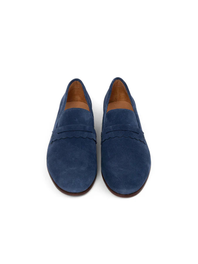 PATRICIA GREEN - BLAIR PENNY LOAFER - SIZE 7.5 - NAVY SUEDE