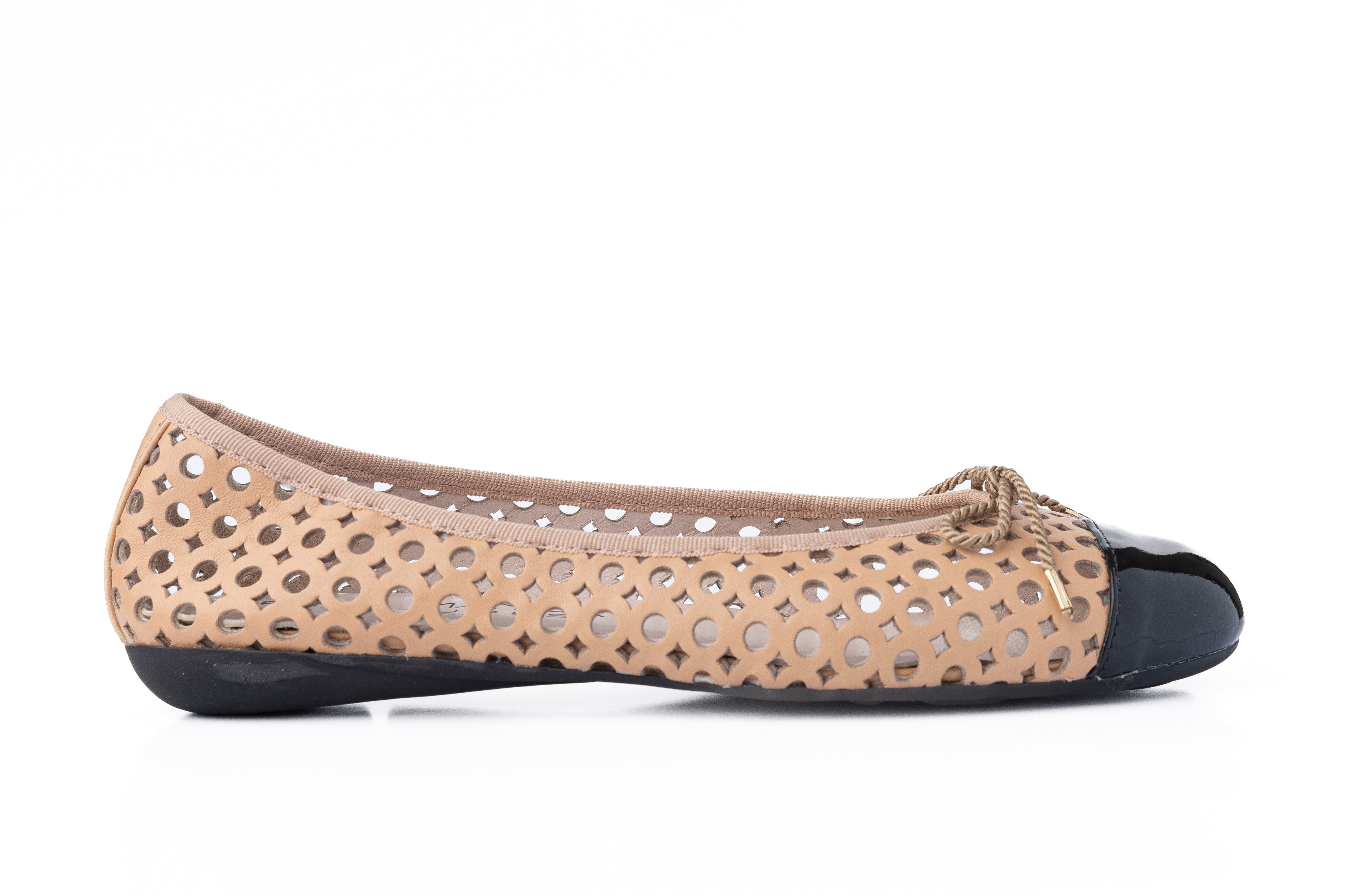 PAUL MAYER - BRANDY - PATENT BLACK NAPPA BEIGE
