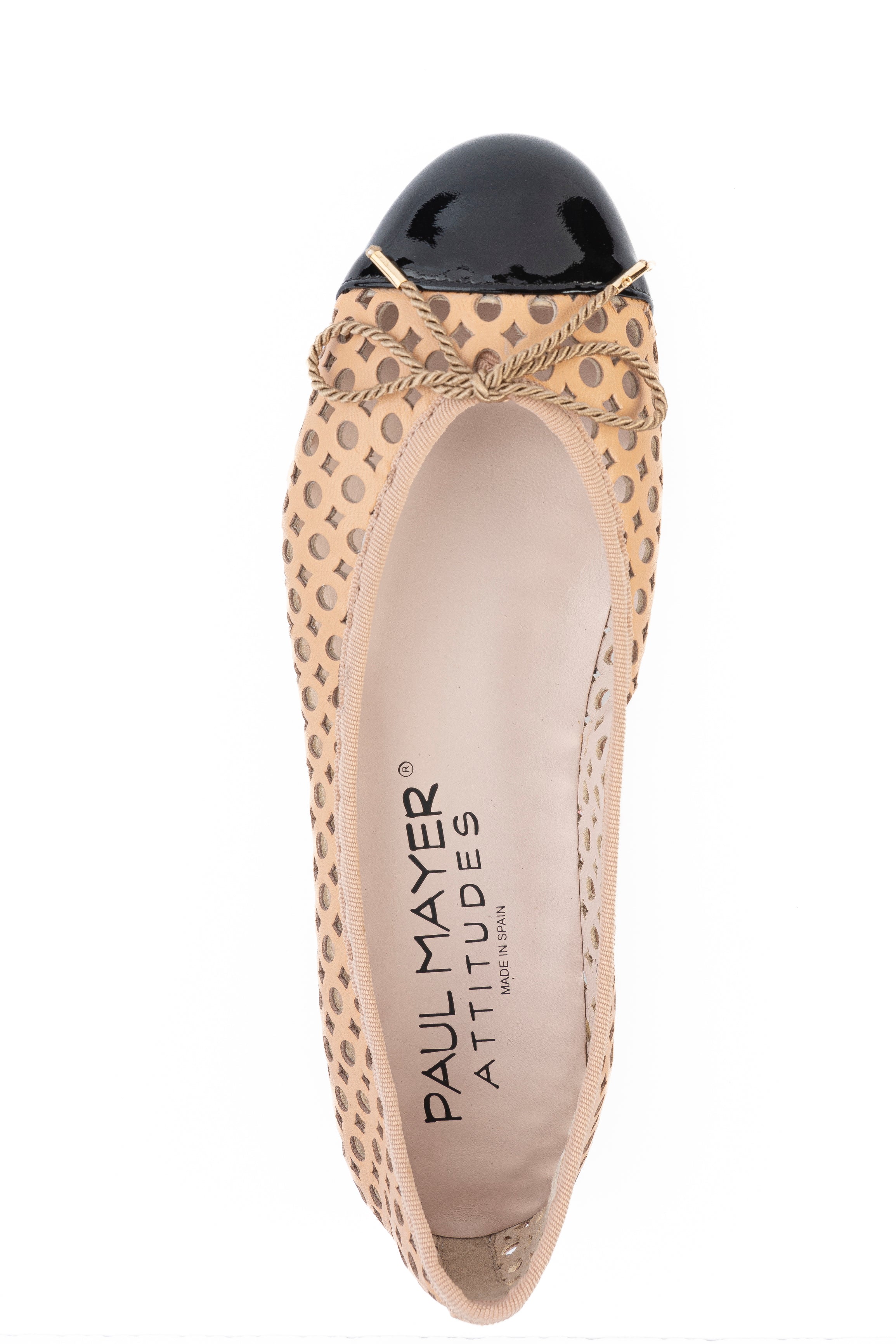 PAUL MAYER - BRANDY - PATENT BLACK NAPPA BEIGE