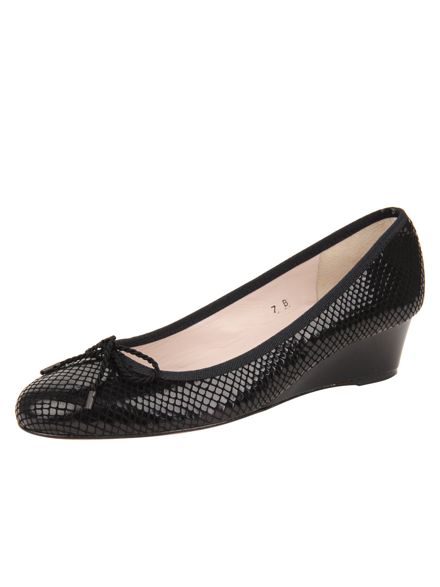 PAUL MAYER - NOBLE LEATHER WEDGE - BLACK