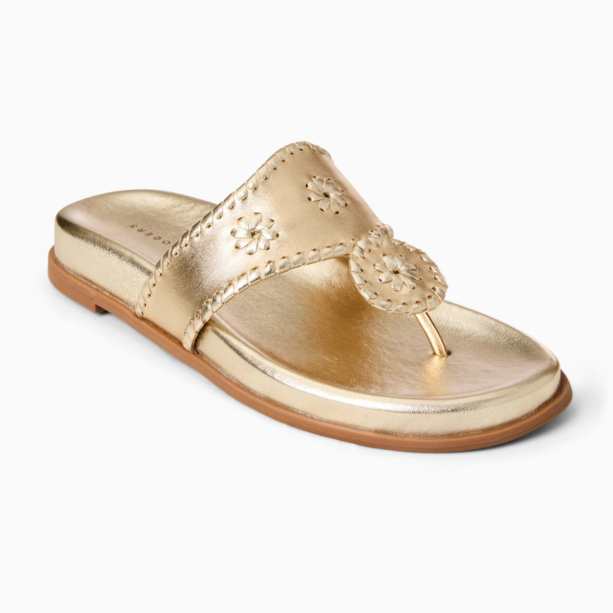 Jacks Comfort Sandal in Metallic Platinum, product view 1