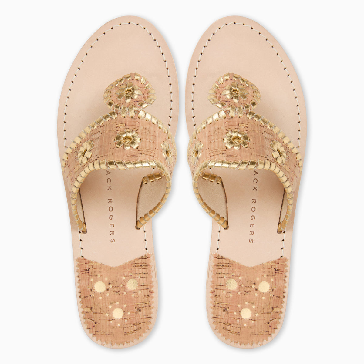 Jack Rogers - Original Jacks Wide Sandal - Cork & Metallic Gold - view 3