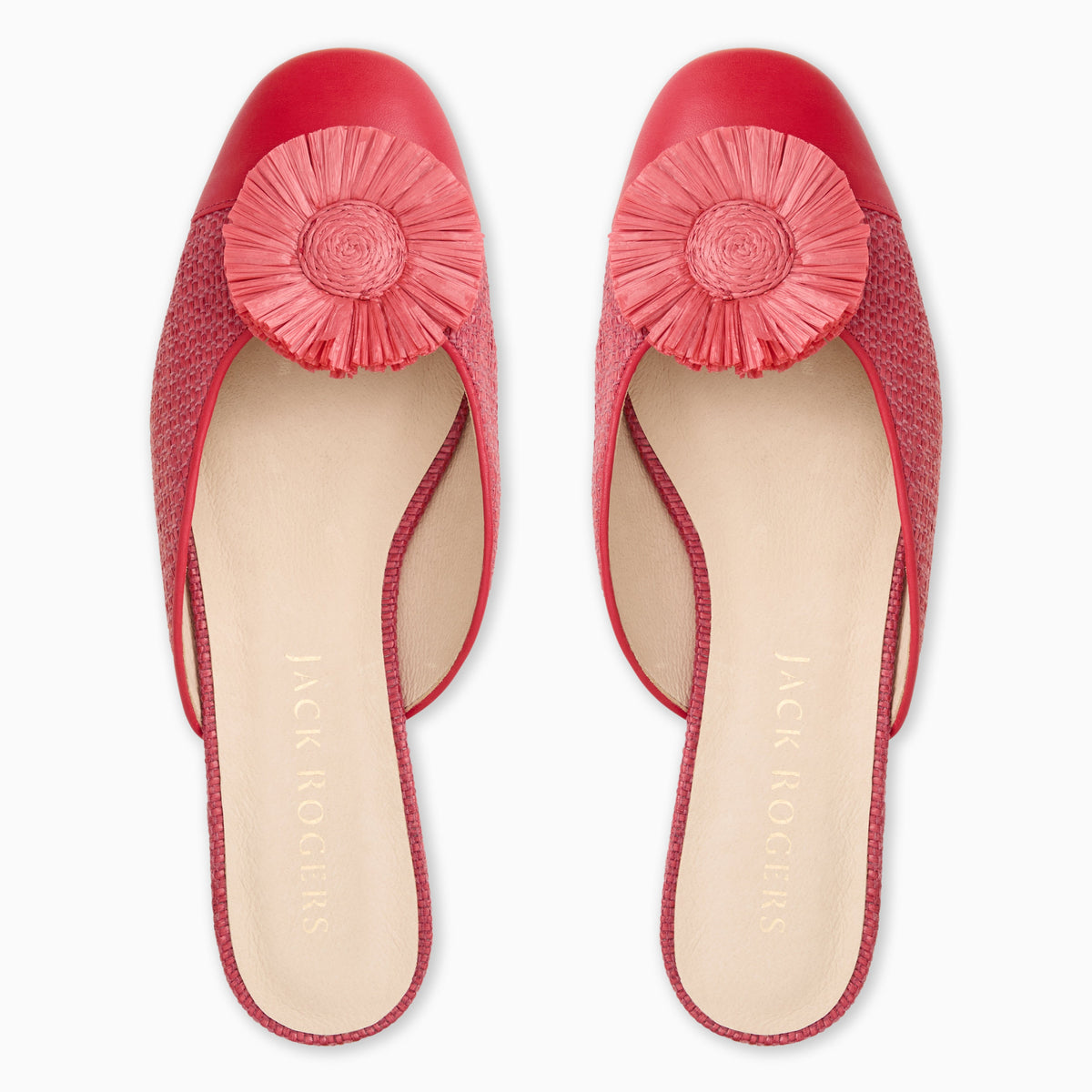 Jack Rogers - Tinsley Cap Toe Mule - FIRE RED/ FIRE RED - view 3