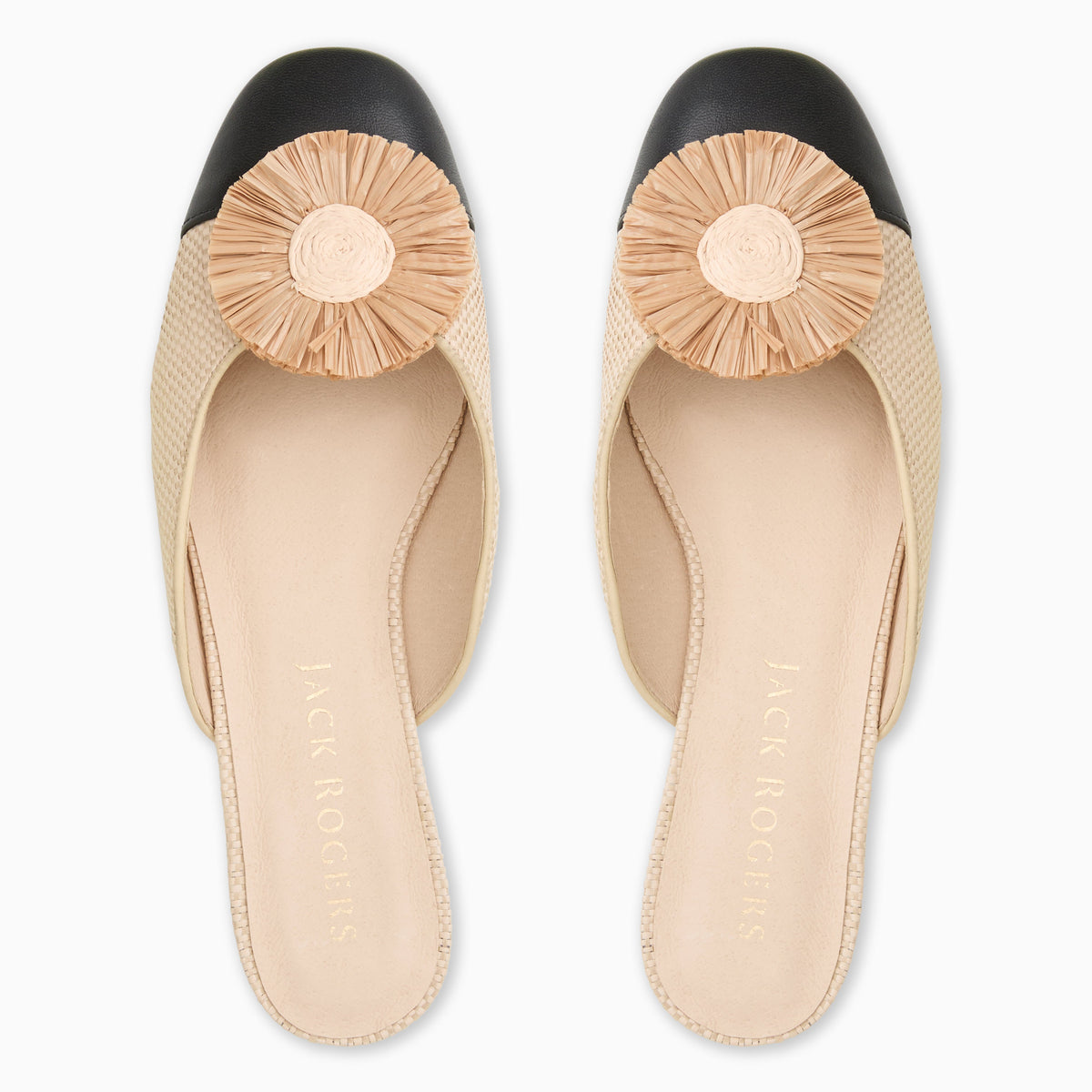 Jack Rogers - Tinsley Cap Toe Mule - NATURAL/ BLACK - view 3