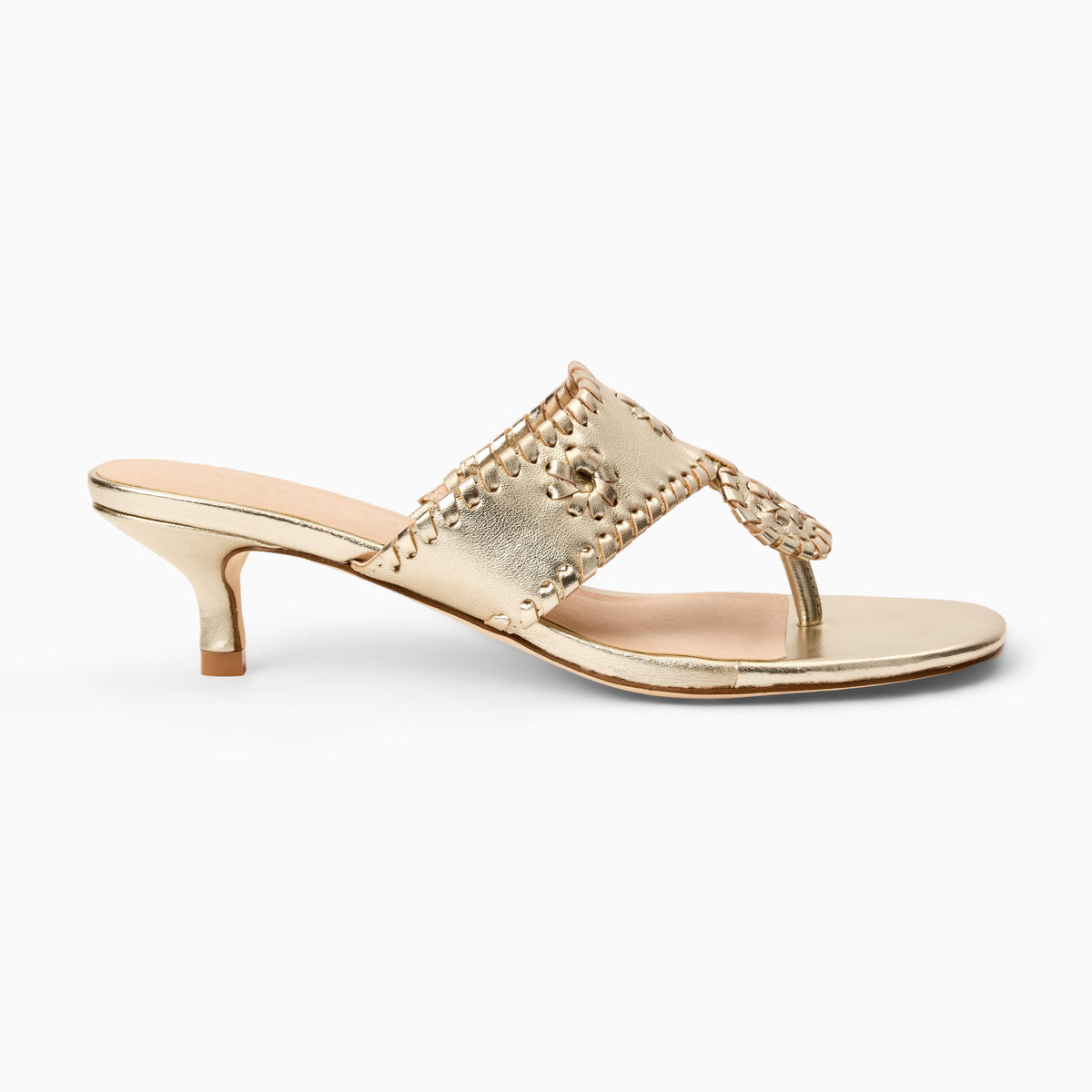 Jack Rogers - Jacks Kitten Heel - Metallic Platinum - view 2