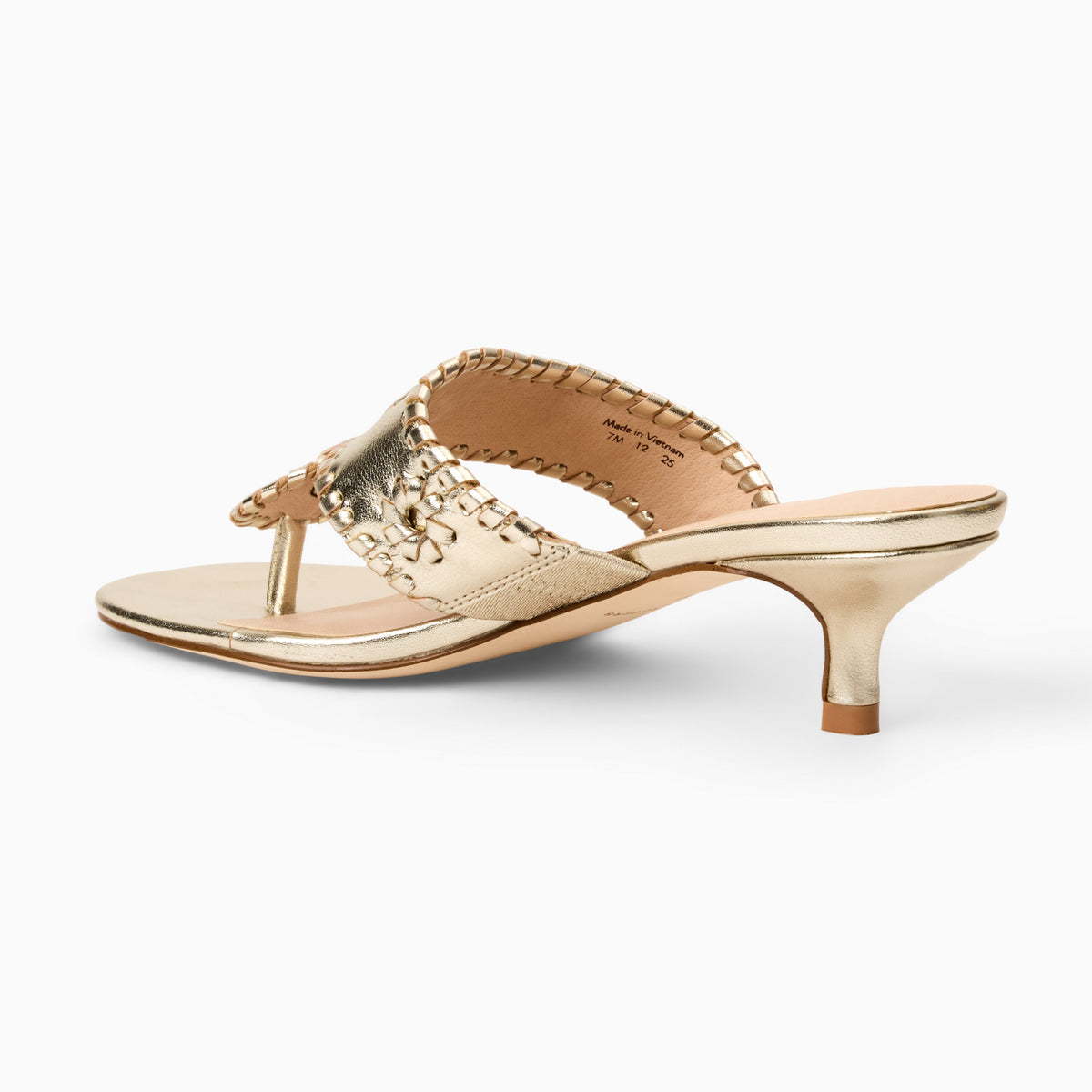 Jack Rogers - Jacks Kitten Heel - Metallic Platinum - view 4