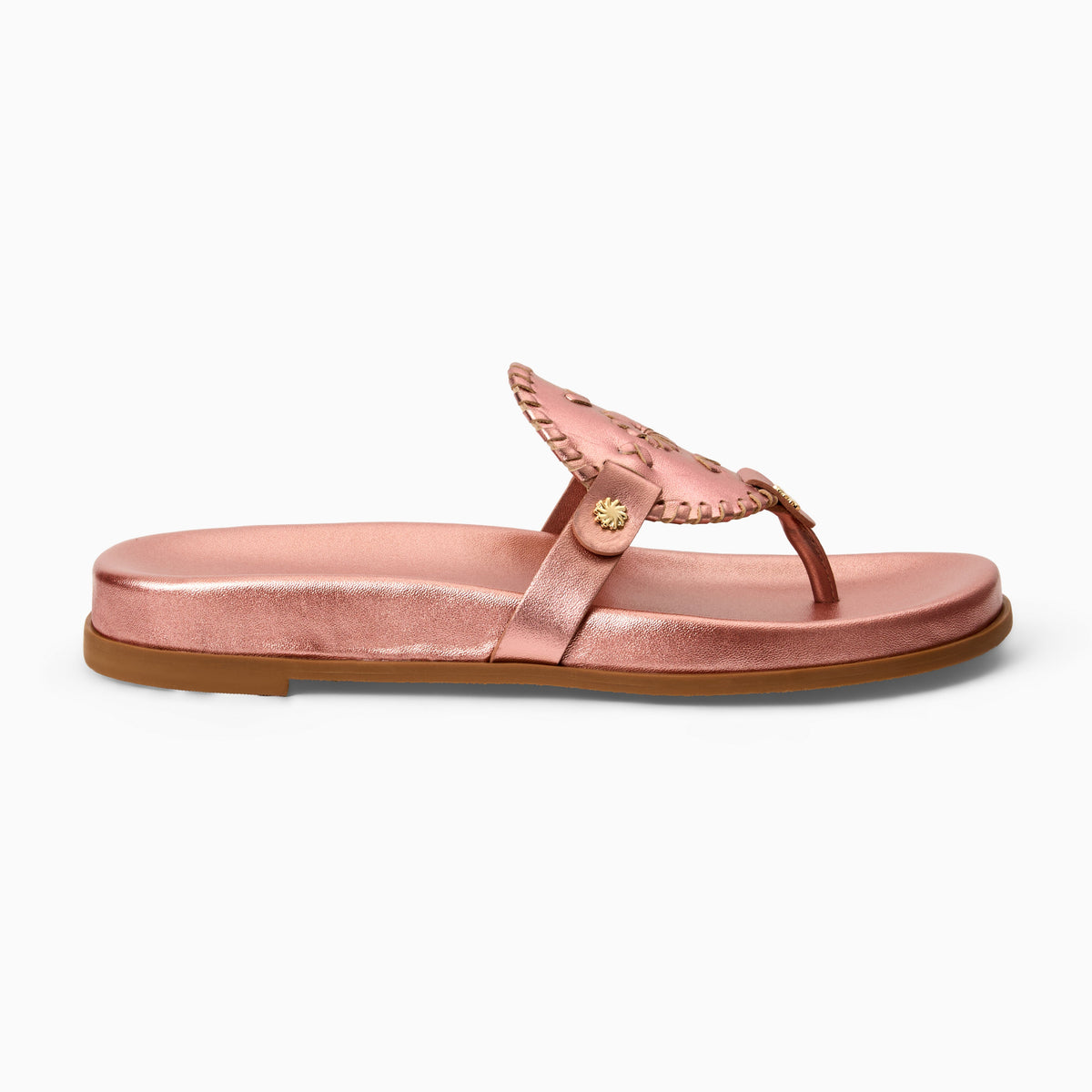Collins Comfort Sandal in Metallic Rose Quartz, product view 2