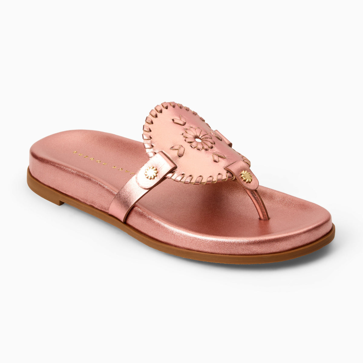 Collins Comfort Sandal in Metallic Rose Quartz, product view 1