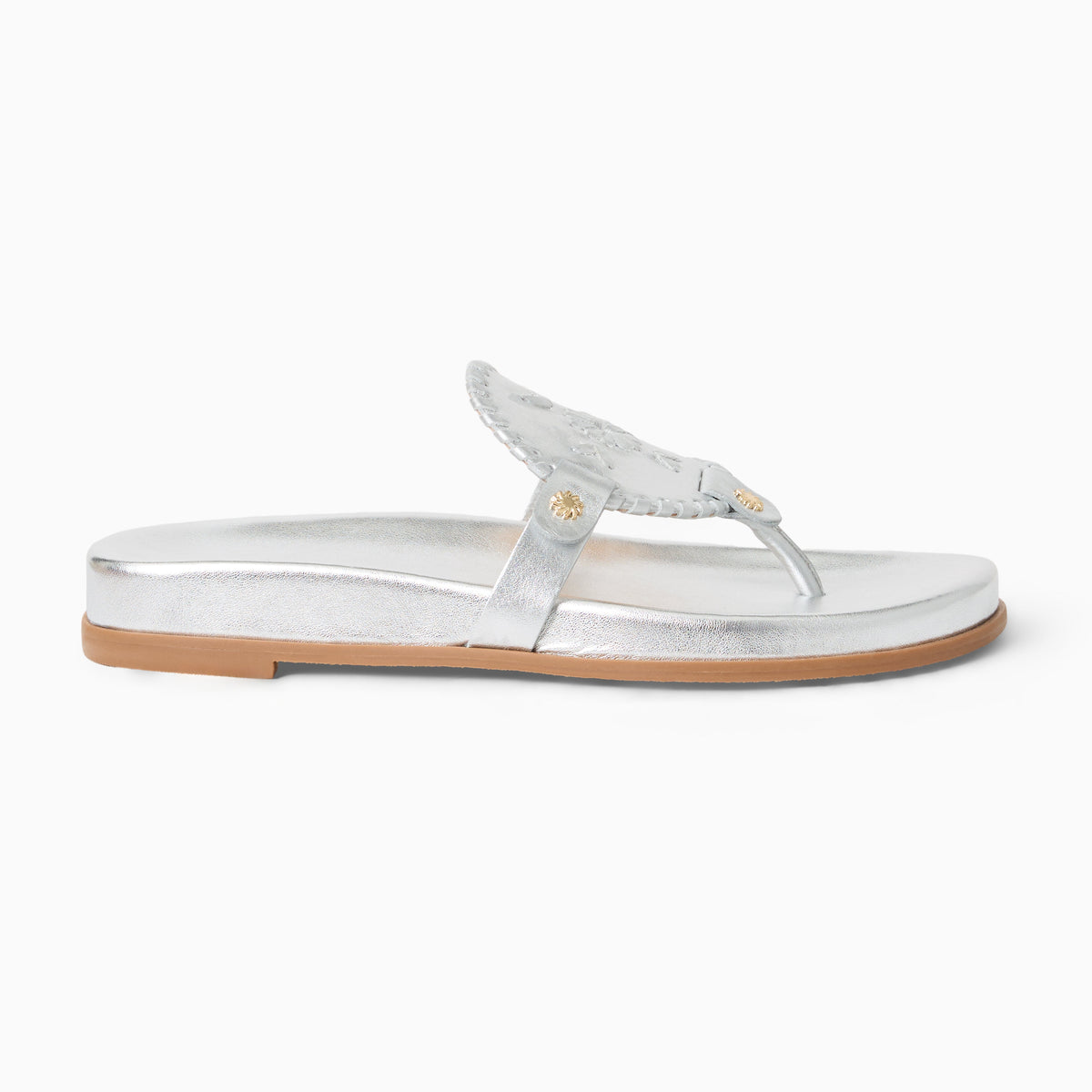 Collins Comfort Sandal in Metallic Silver, product view 2