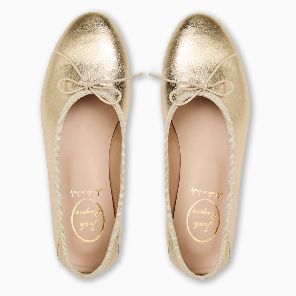 Jack Rogers - Carlotta Italian Leather Flat - Metallic Platinum - view 4