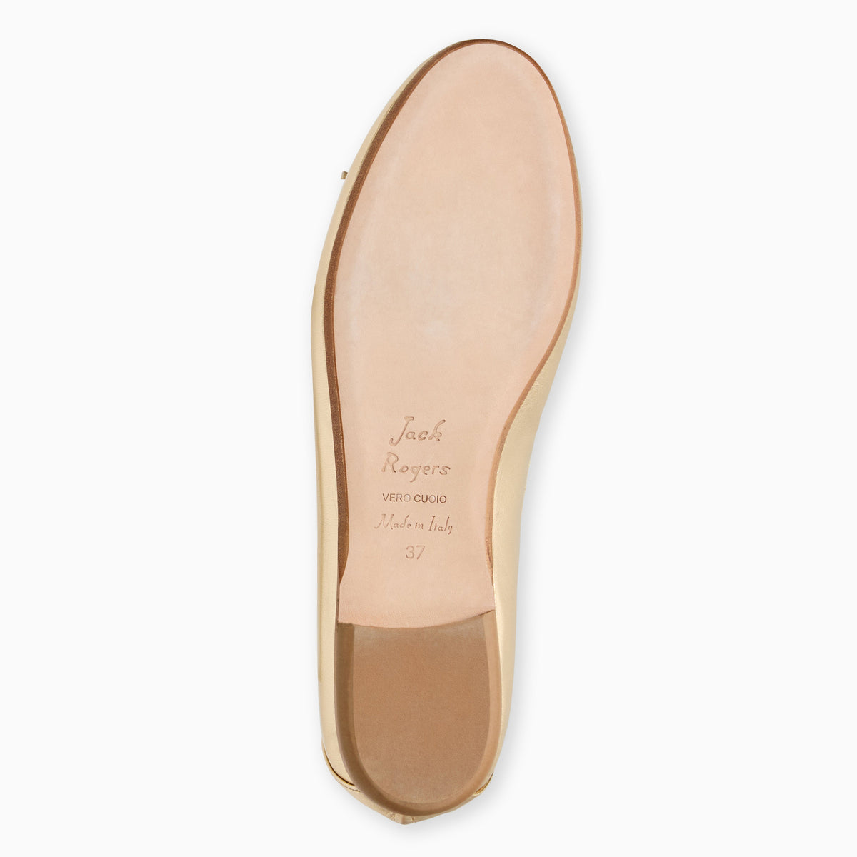 Jack Rogers - Carlotta Italian Leather Flat - Metallic Platinum - view 6