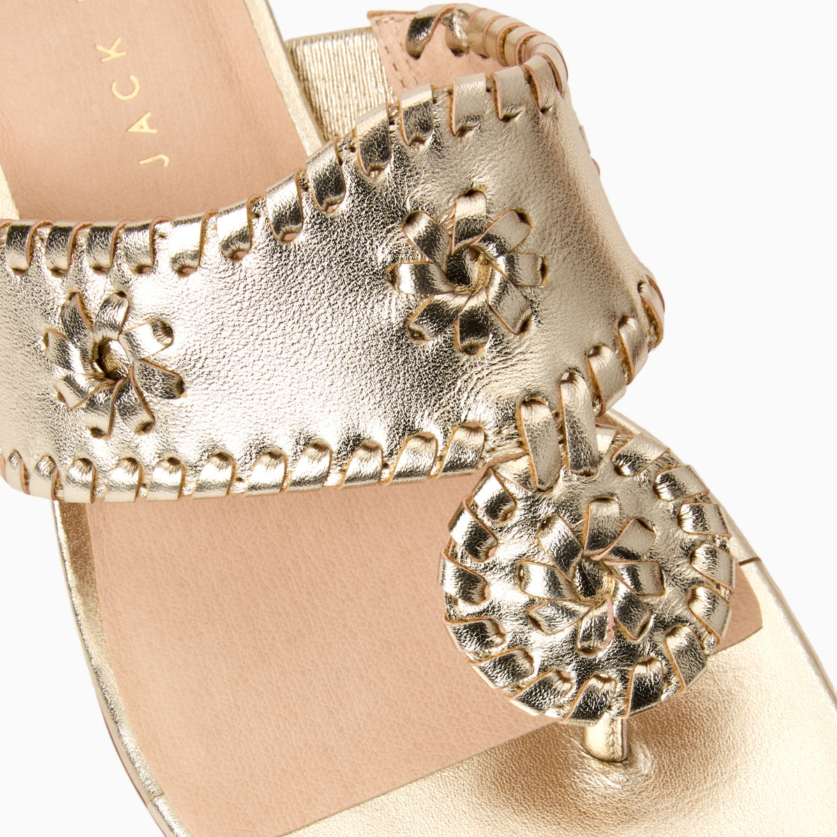 Jack Rogers - Jacks Kitten Heel - Metallic Platinum - view 6