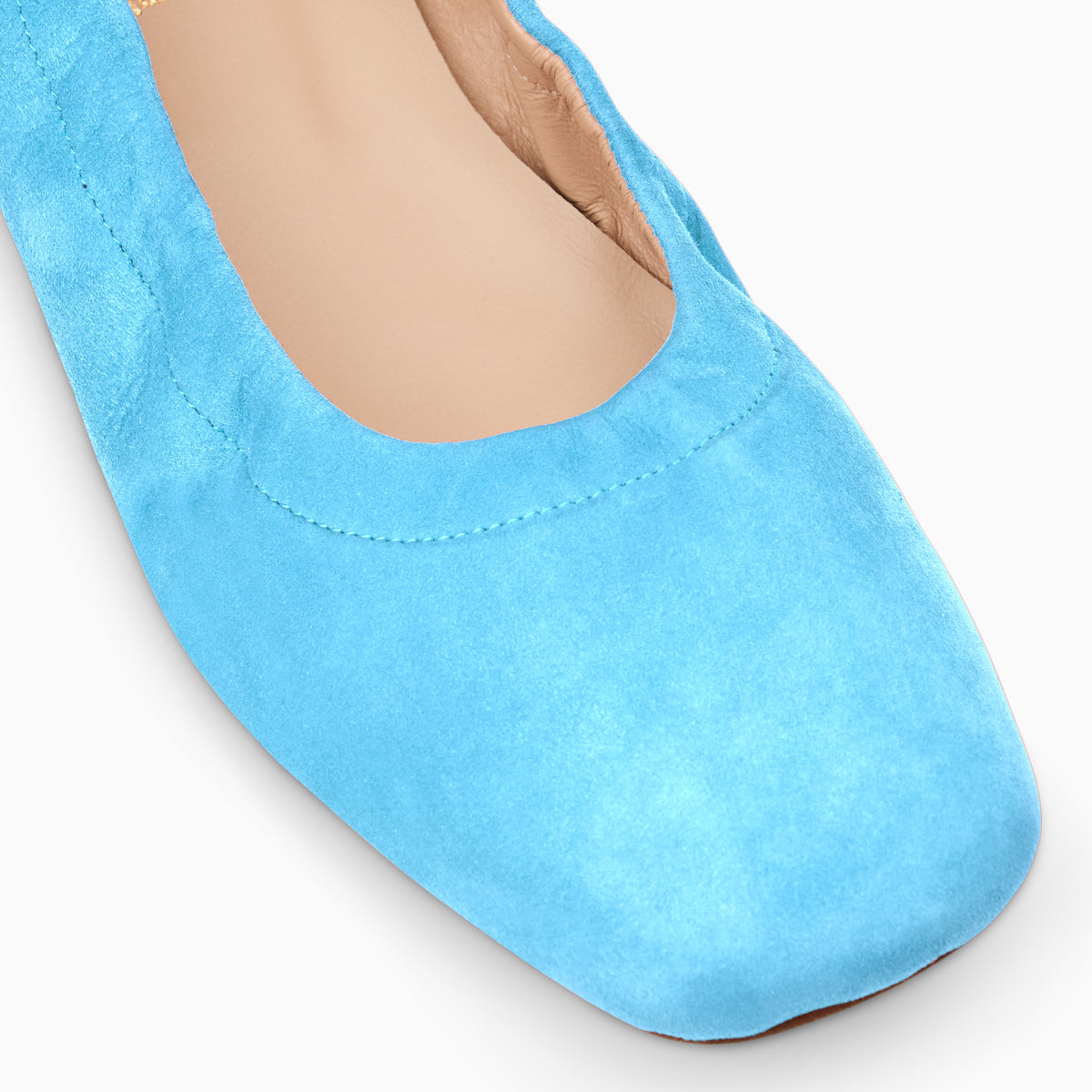 Jack Rogers - Santa Maria Italian Suede Flat - Suede Dusty Blue - view 7