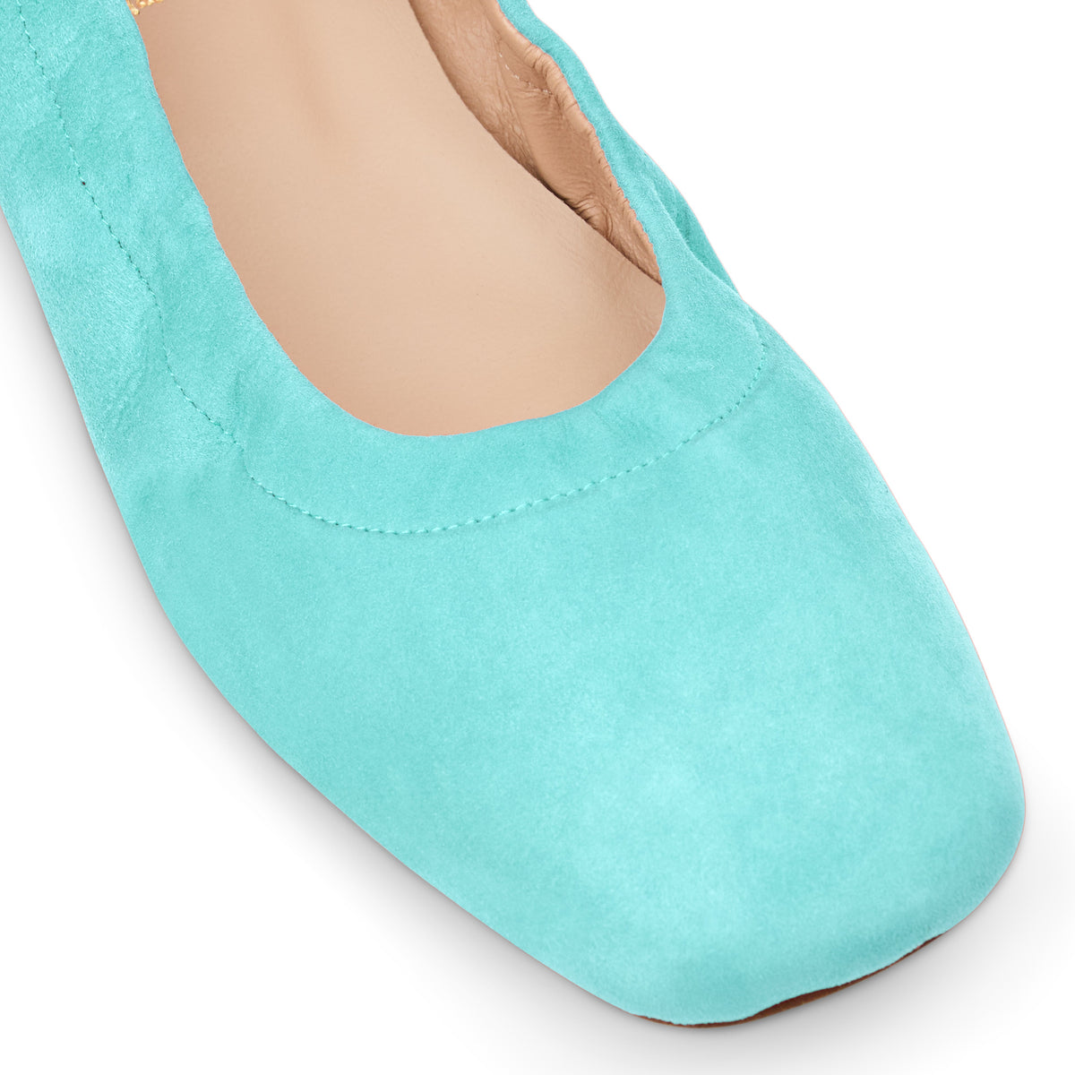 Jack Rogers - Santa Maria Italian Suede Flat - Suede Light Turquoise - view 6