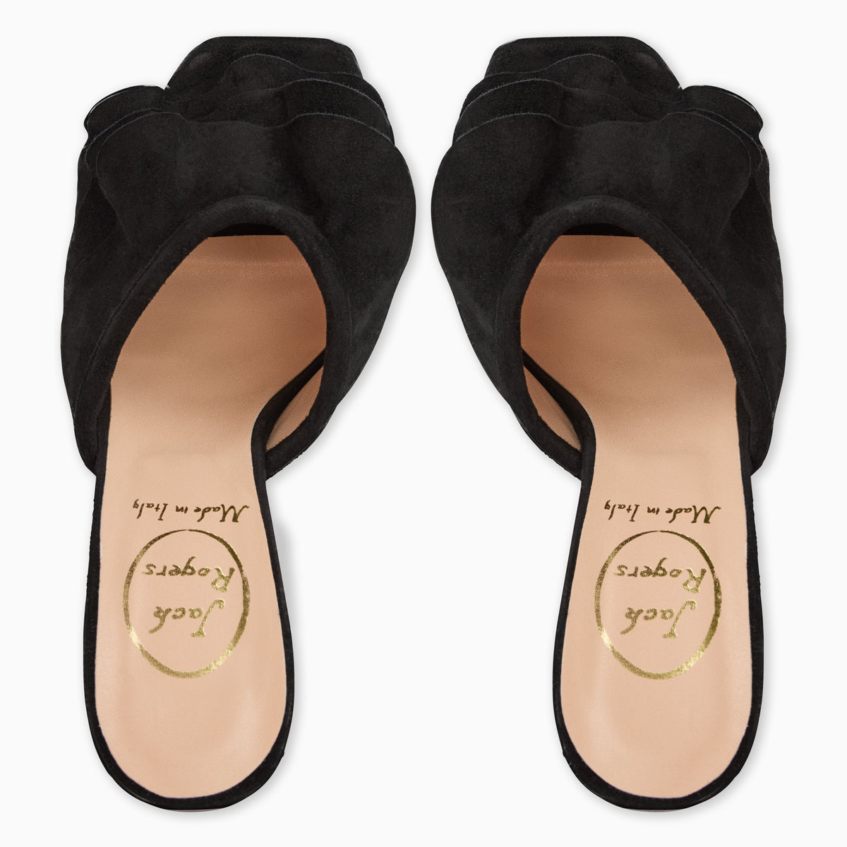 Jack Rogers - Beatrice Ruffle Italian Suede Heel - Suede Black - view 3