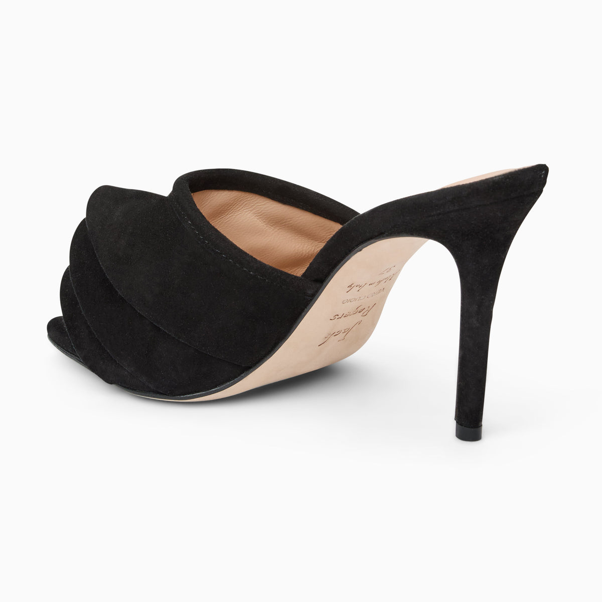 Jack Rogers - Beatrice Ruffle Italian Suede Heel - Suede Black - view 4