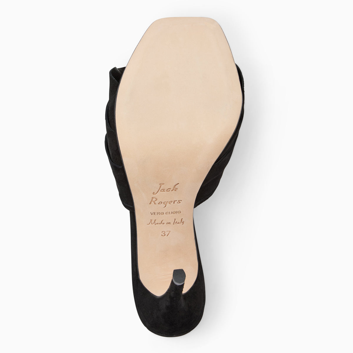 Jack Rogers - Beatrice Ruffle Italian Suede Heel - Suede Black - view 5