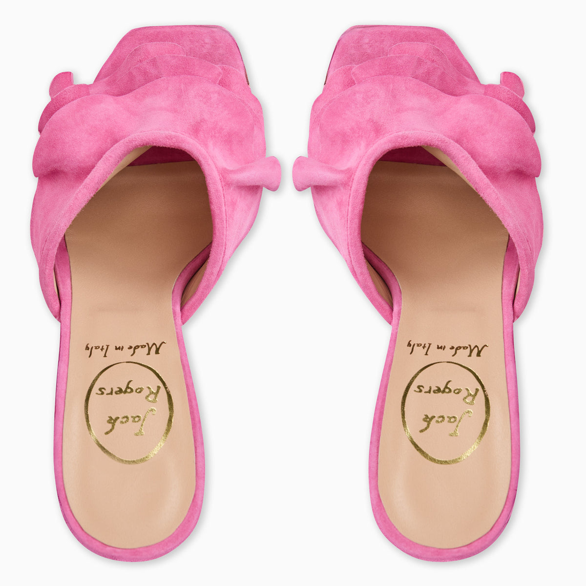 Jack Rogers - Beatrice Ruffle Italian Suede Heel - Suede Fuchsia - view 3