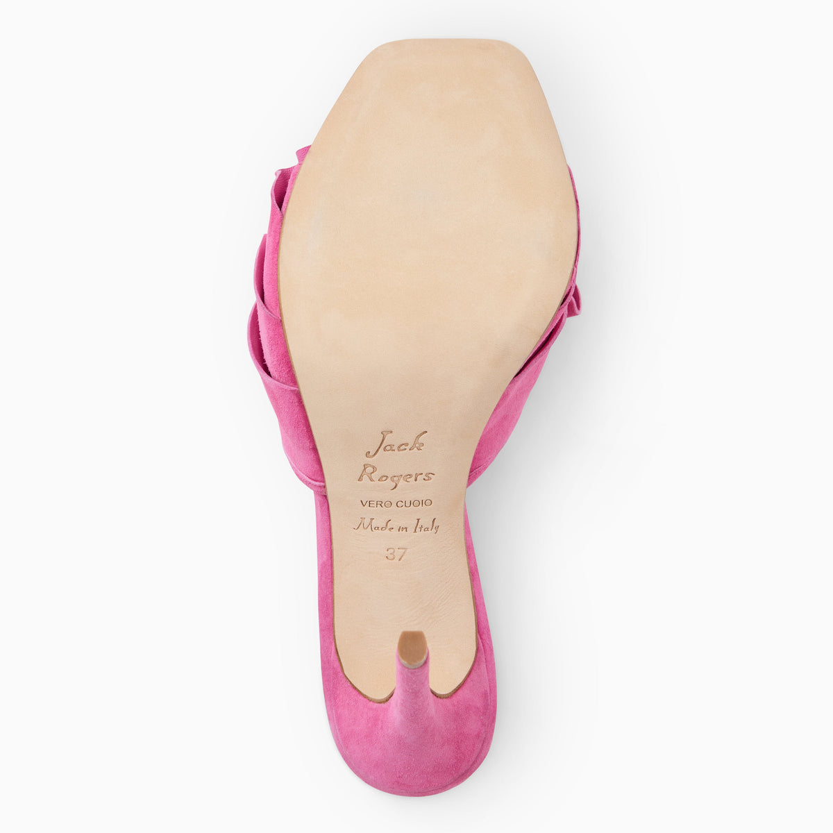 Jack Rogers - Beatrice Ruffle Italian Suede Heel - Suede Fuchsia - view 5