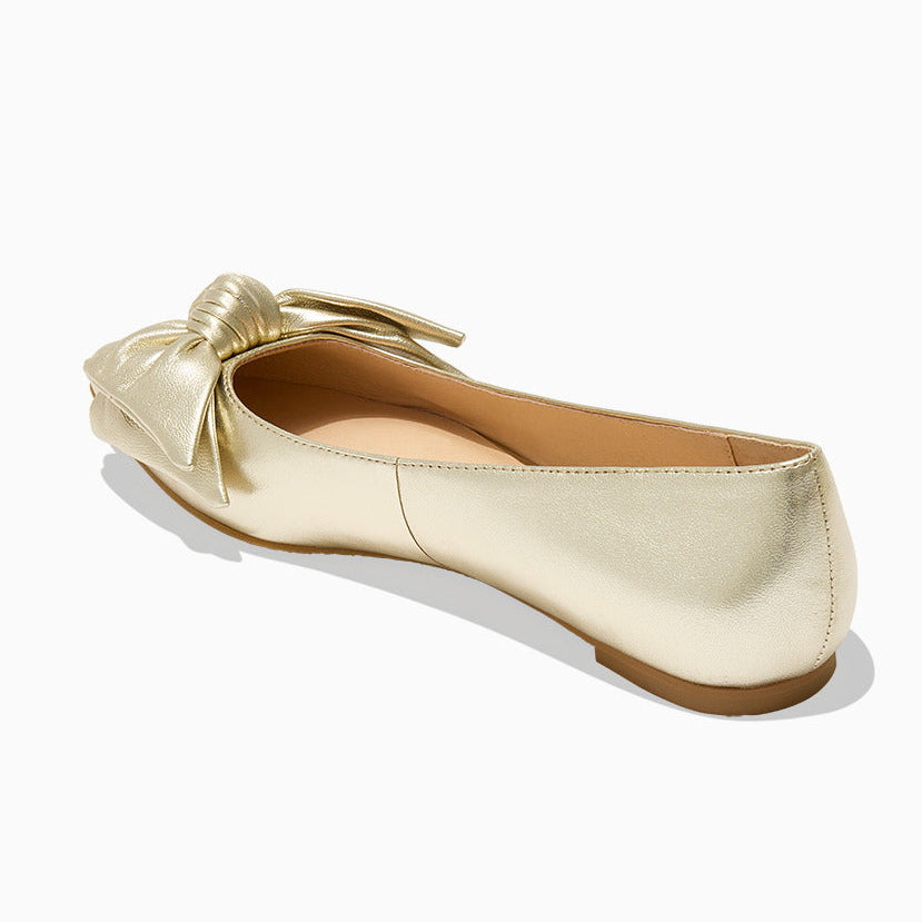 Jack Rogers - Debra Bow Flat - Metallic Platinum - view 4