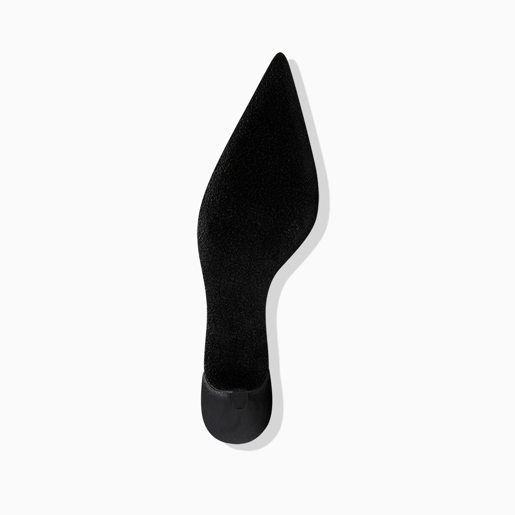 Jack Rogers - Debra Sling Kitten Heel - Patent Black - view 5