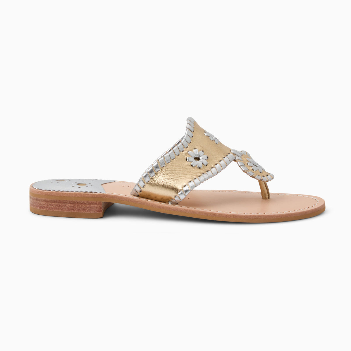 Original Jacks Sandal in Metallic Platinum Silver, product view 2