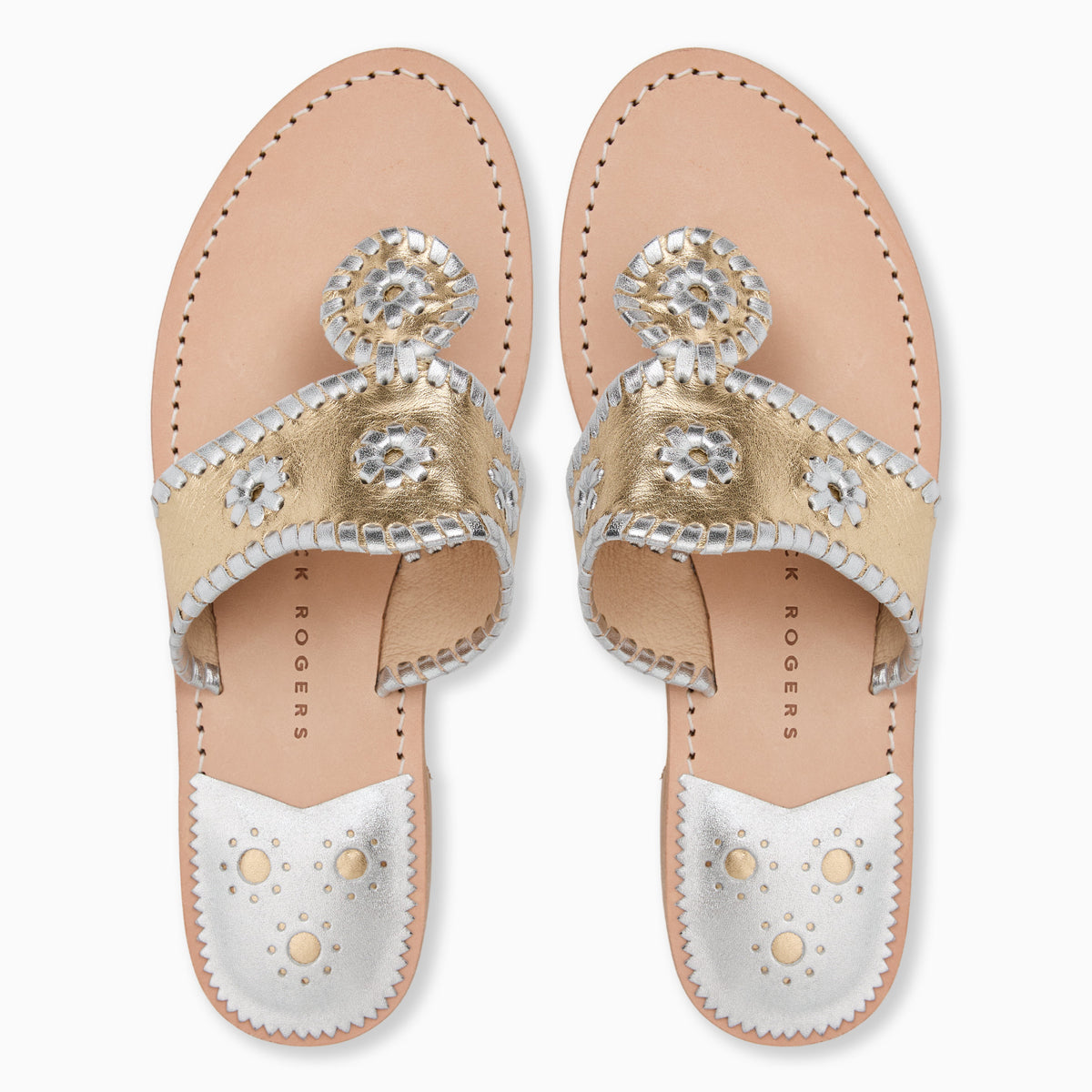 Original Jacks Sandal in Metallic Platinum Silver, product view 3
