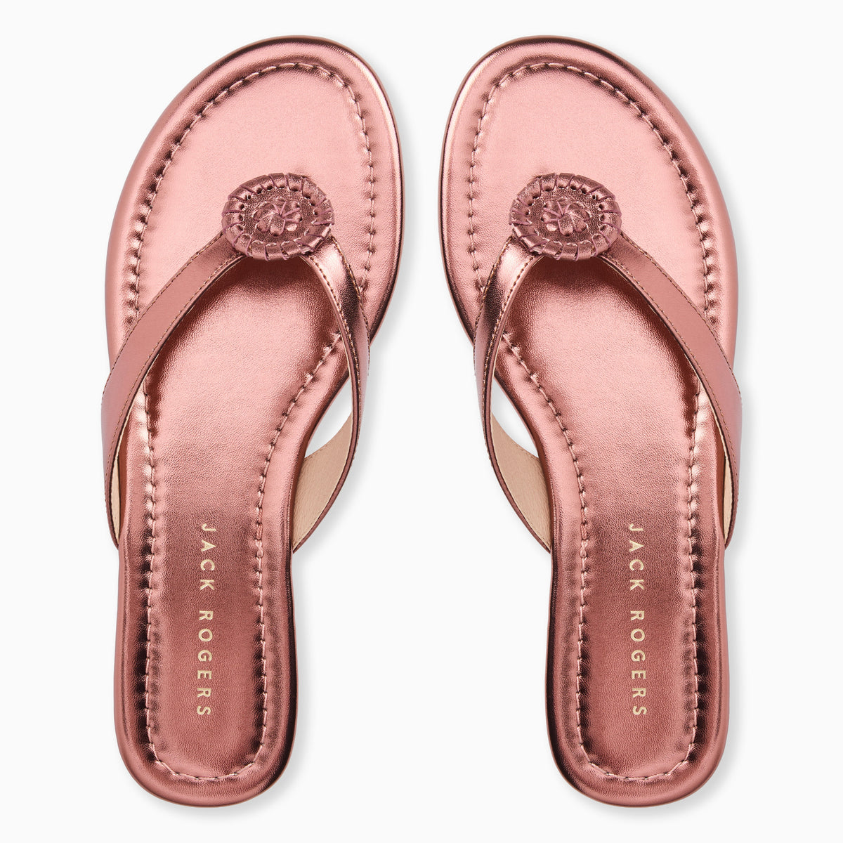 Jack Rogers - Roxy Flip Flop - Metallic Rose Quartz - view 3