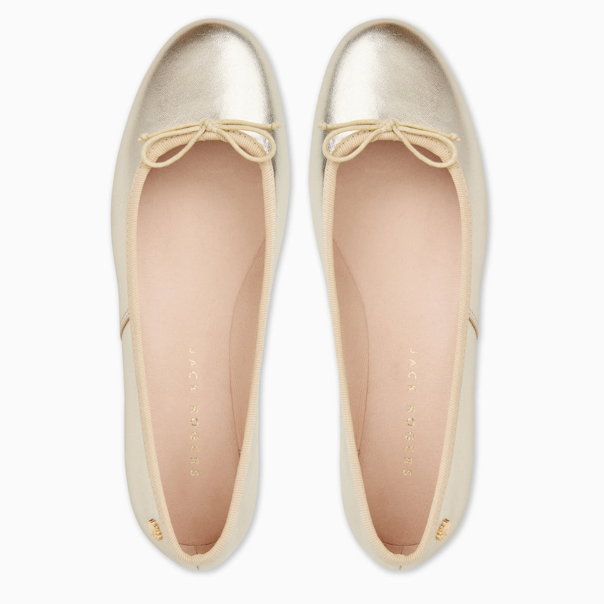 Jack Rogers - Bettie Ballet Flat - Metallic Platinum - view 3