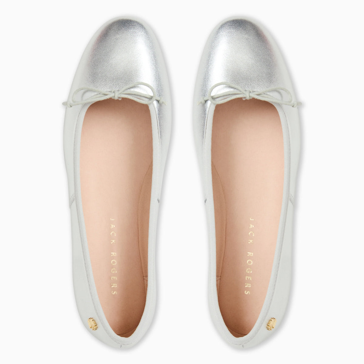 Jack Rogers - Bettie Ballet Flat - Metallic Silver - view 3