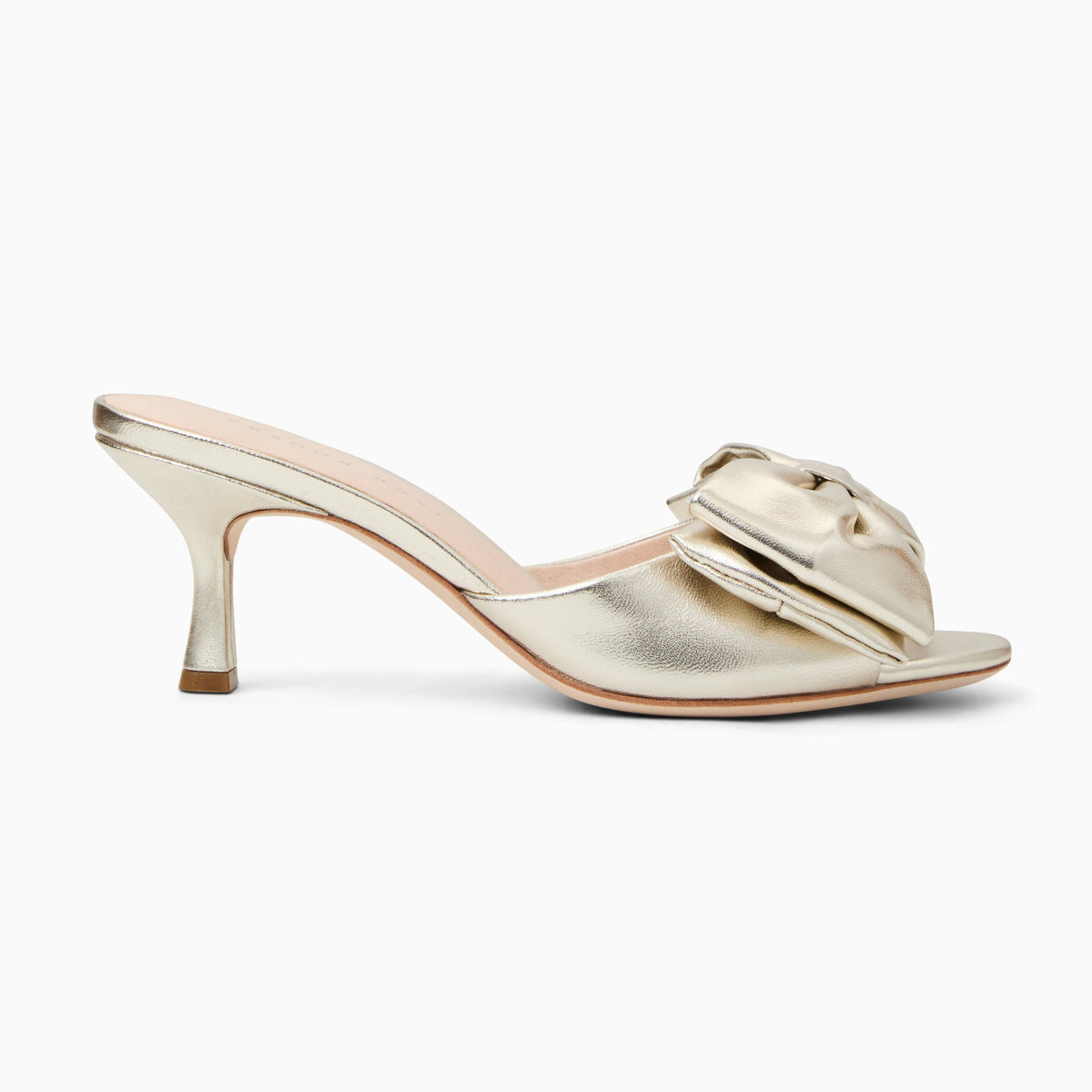 Jack Rogers - Lola Bow Mid Heel - Metallic Platinum - view 2