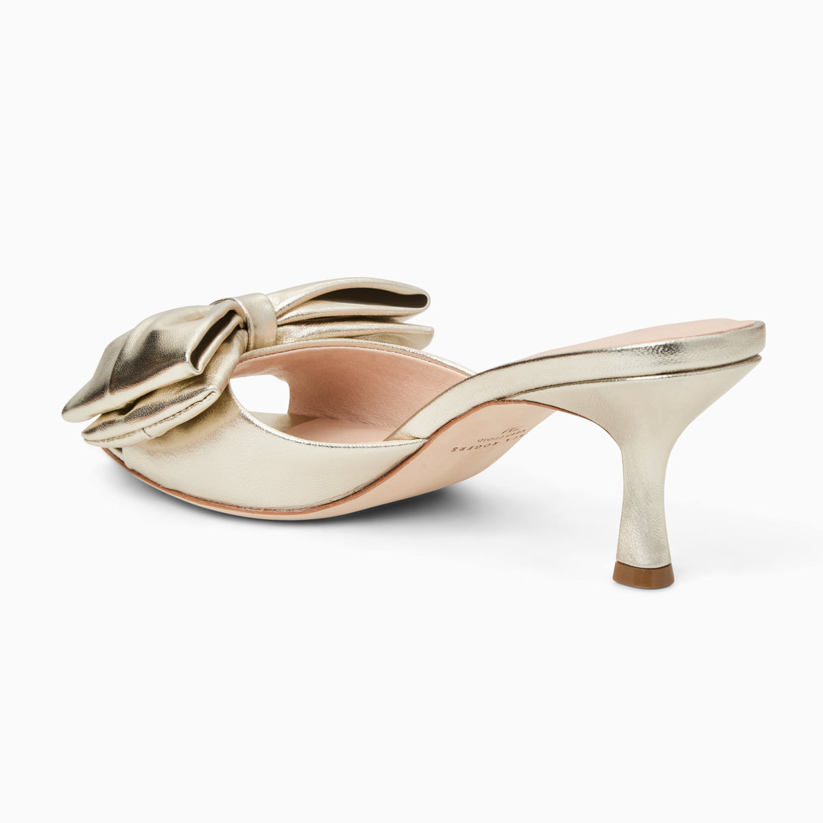 Jack Rogers - Lola Bow Mid Heel - Metallic Platinum - view 4