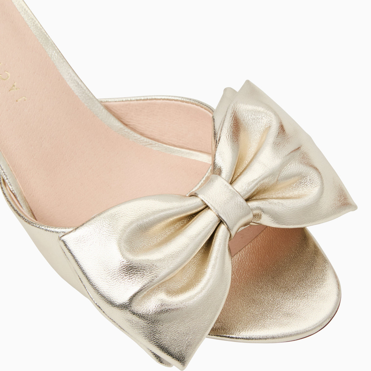 Jack Rogers - Lola Bow Mid Heel - Metallic Platinum - view 6