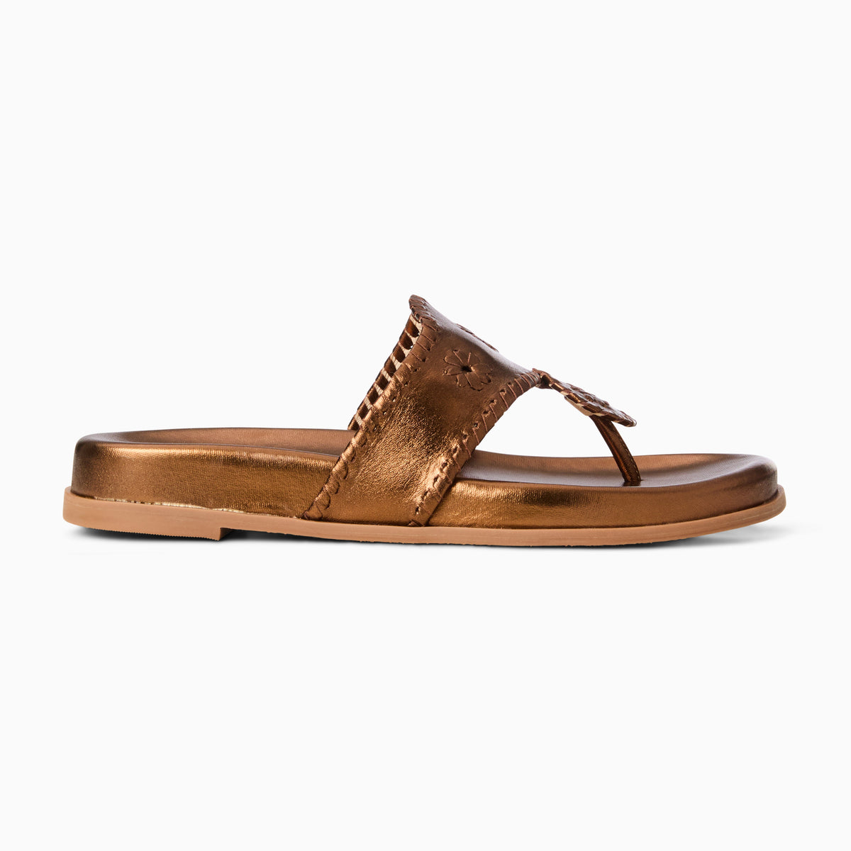 Jacks Comfort Sandal in Metallic Bronze, product view 2