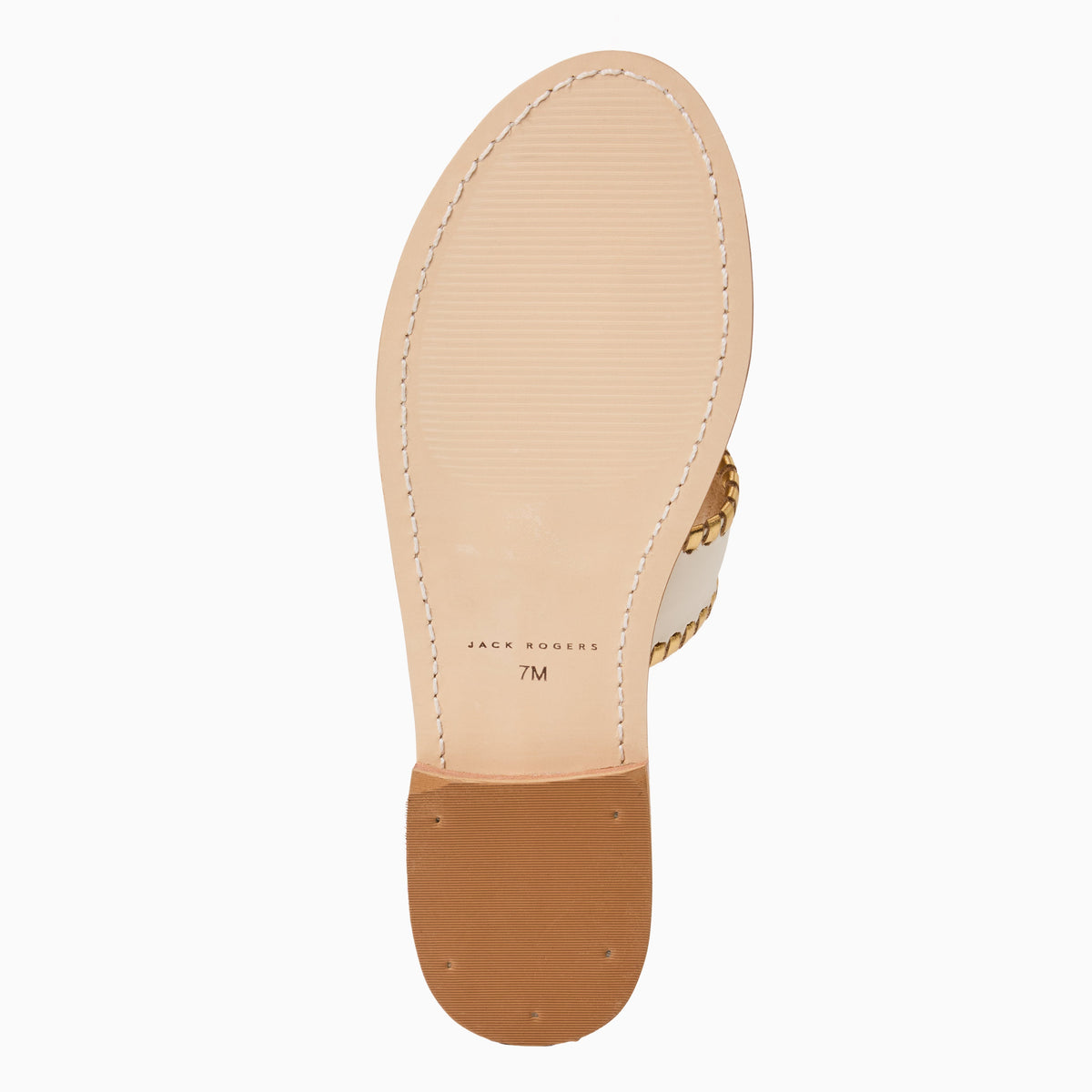 Original Jacks Sandal in Ivory & Metallic Gold, product view 5