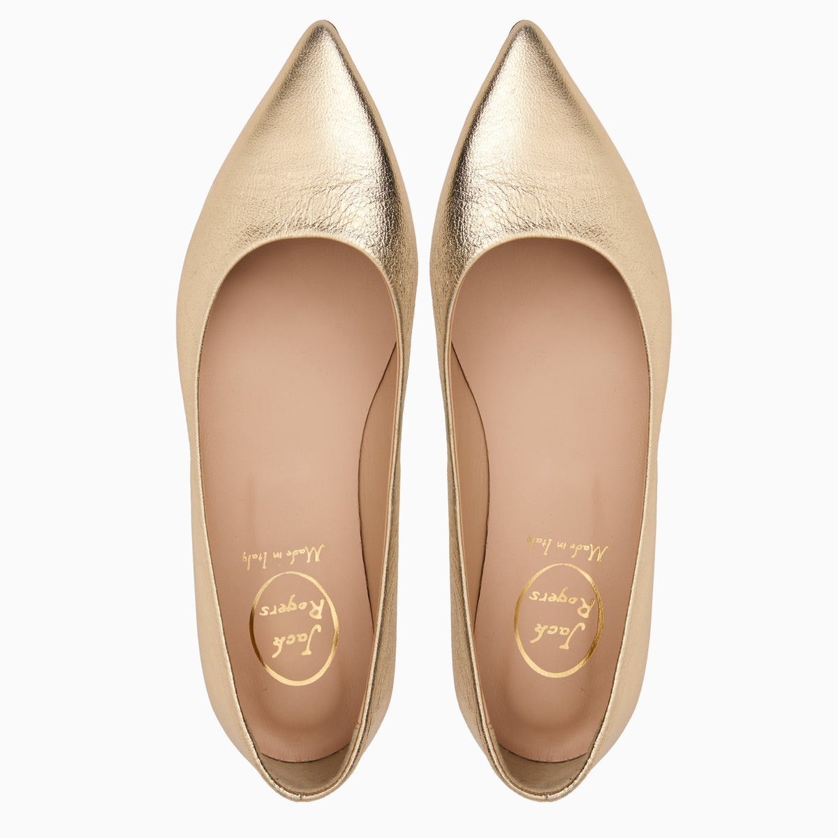 Jack Rogers - Gabrisa Italian Leather Flat - Metallic Platinum - view 4