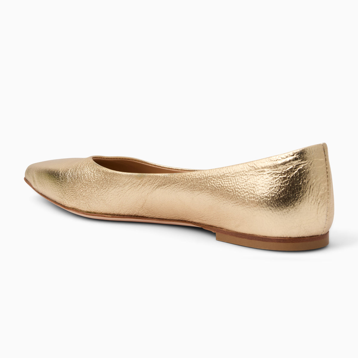 Jack Rogers - Gabrisa Italian Leather Flat - Metallic Platinum - view 5