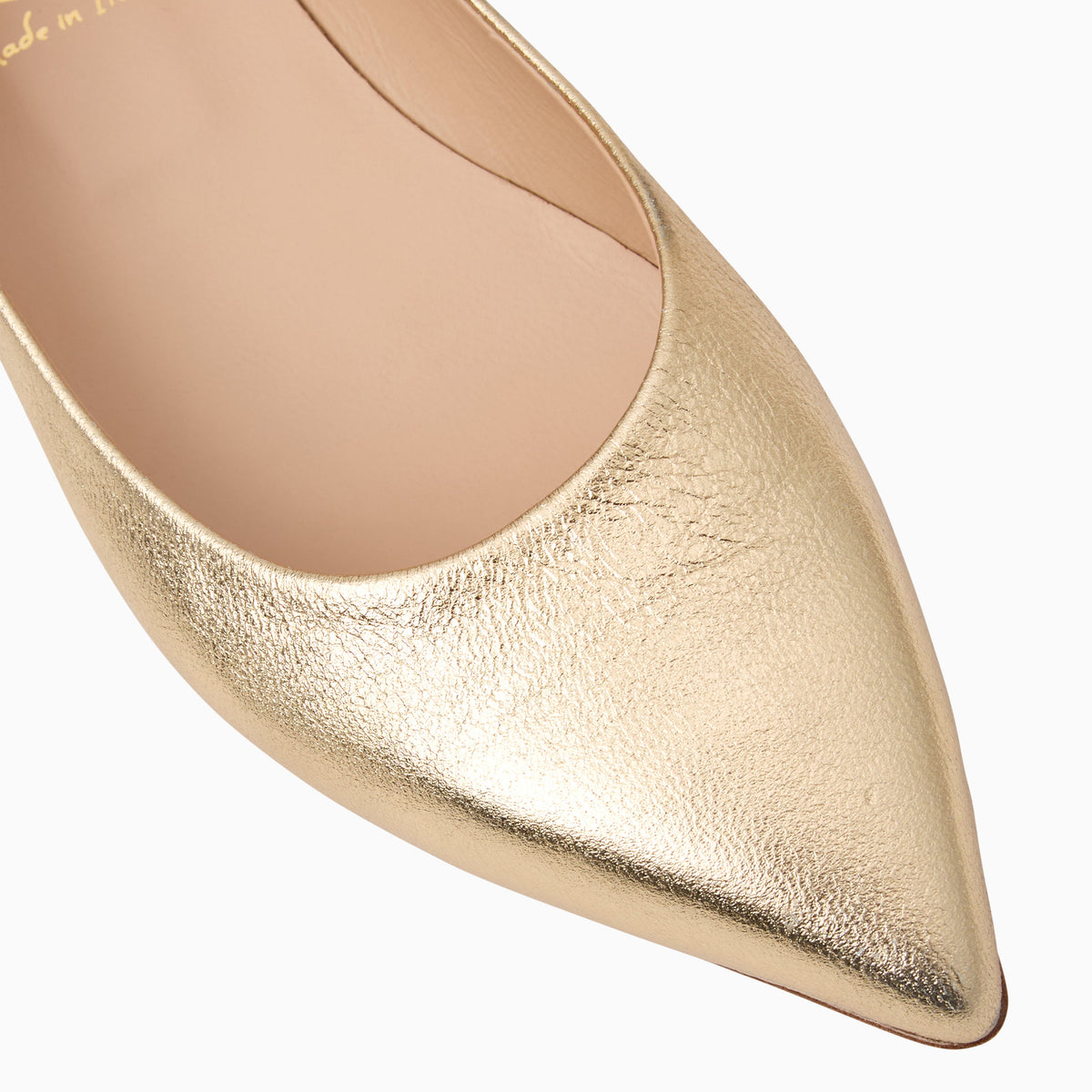 Jack Rogers - Gabrisa Italian Leather Flat - Metallic Platinum - view 7
