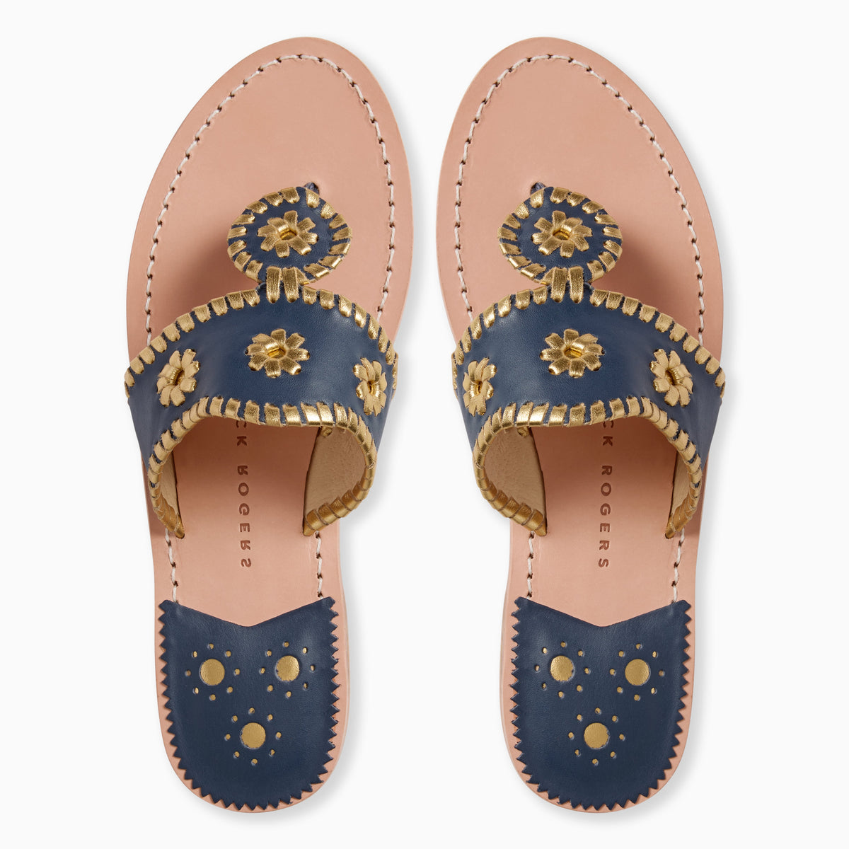 Original Jacks Sandal in Midnight & Metallic Gold, product view 3
