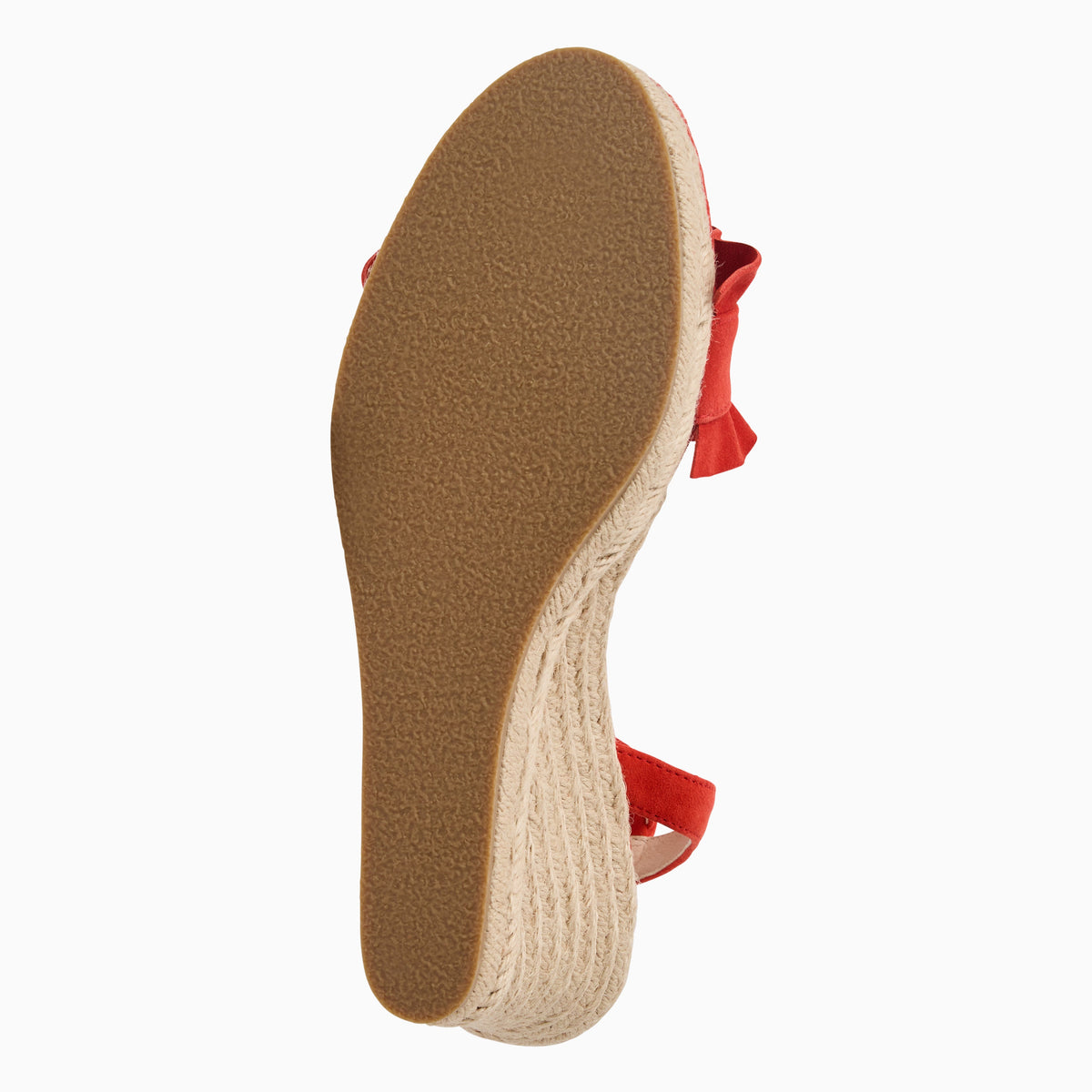 Jack Rogers - Rozette Ruffle Wedge - Suede Fire Red - view 5