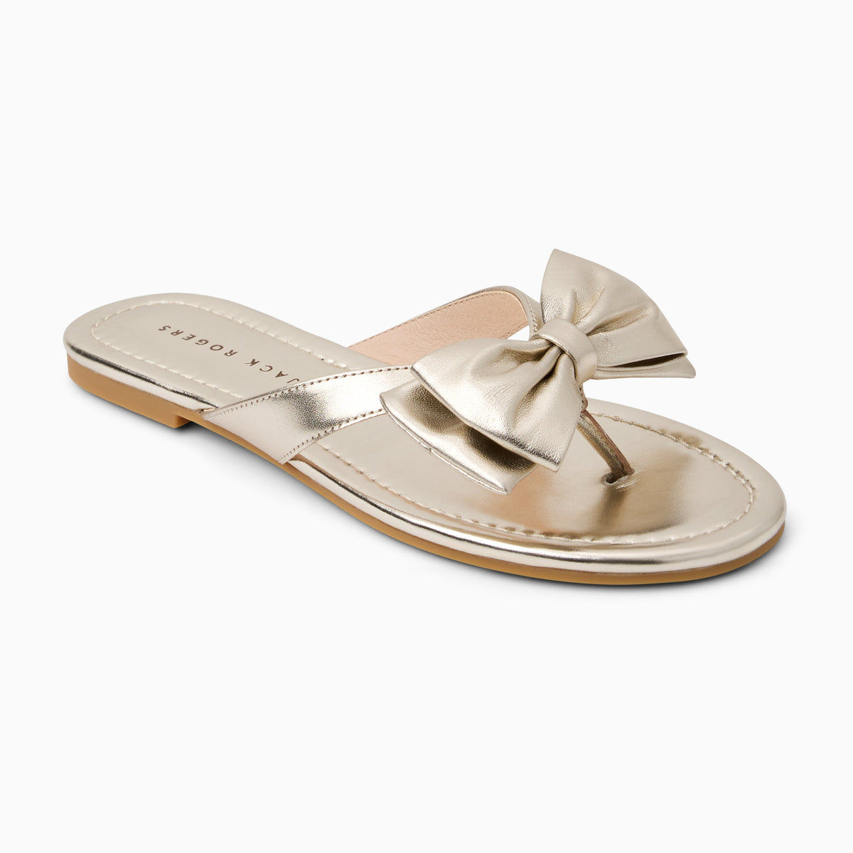 Jack Rogers - Vannah Bow Sandal - Metallic Platinum - view 1