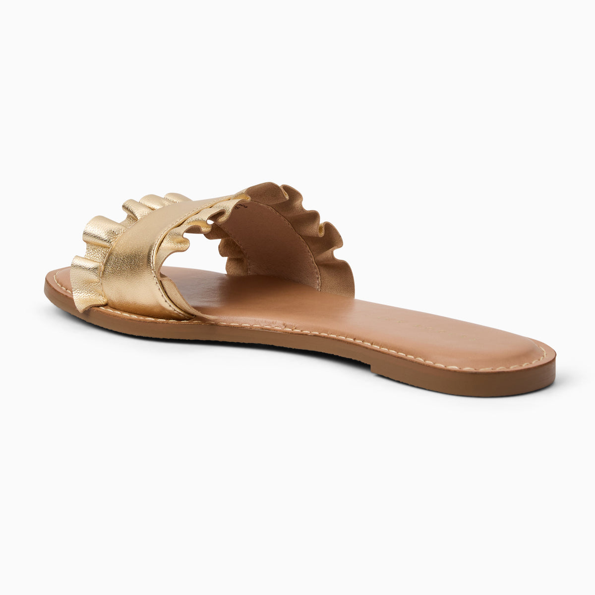 Jack Rogers - Rozette Ruffle Slide - Metallic Gold - view 4